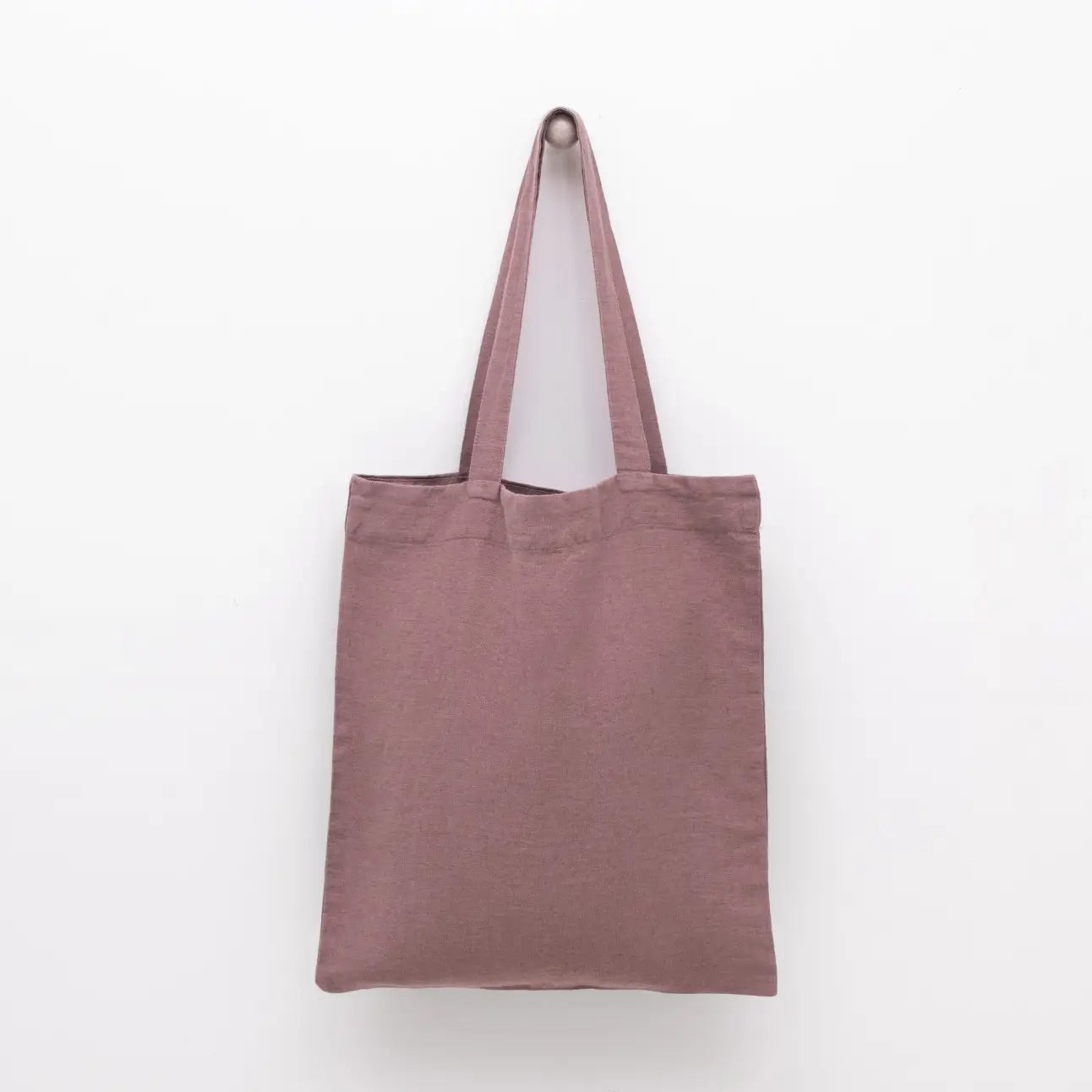 linen tote bag - ashes of roses pink