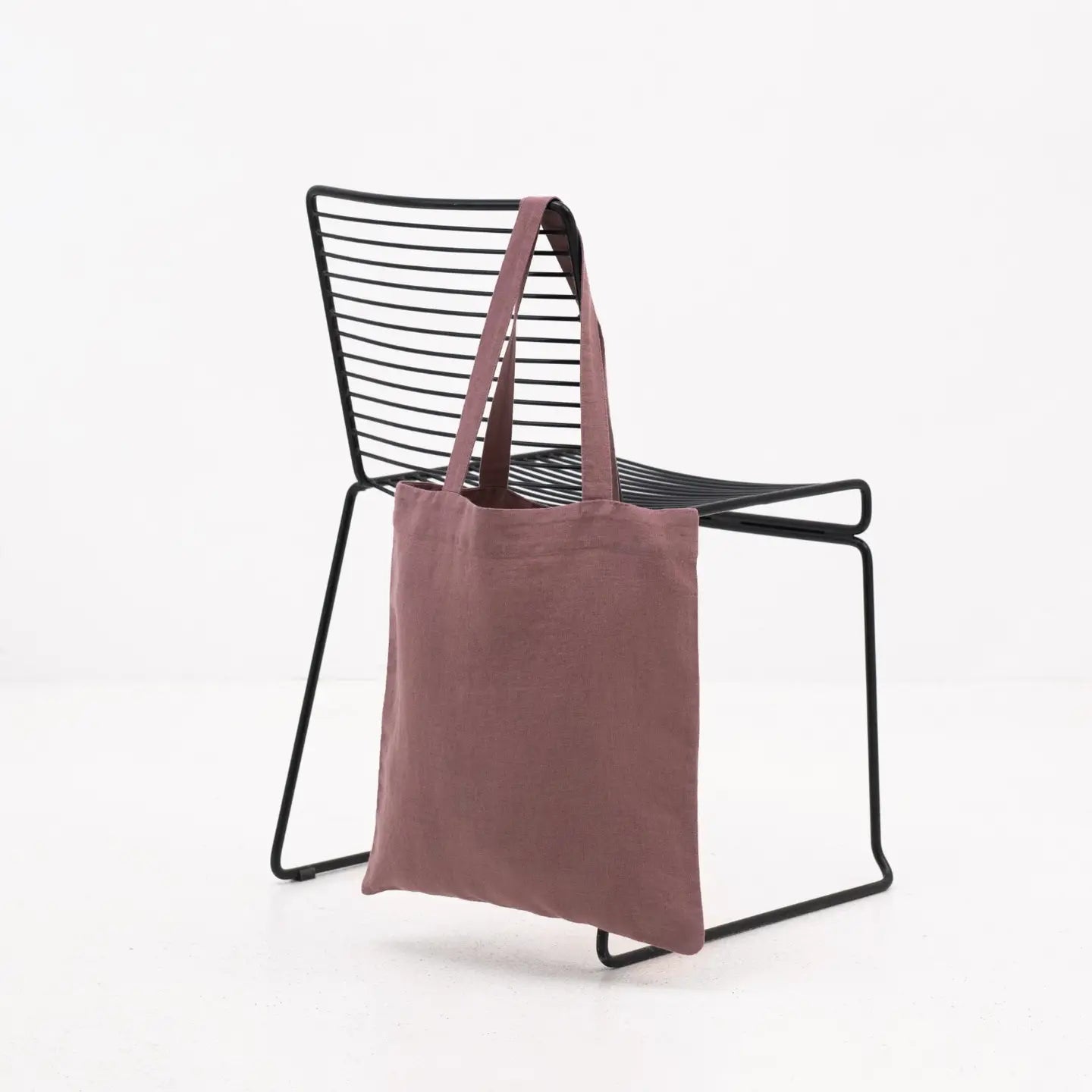 linen tote bag - ashes of roses pink