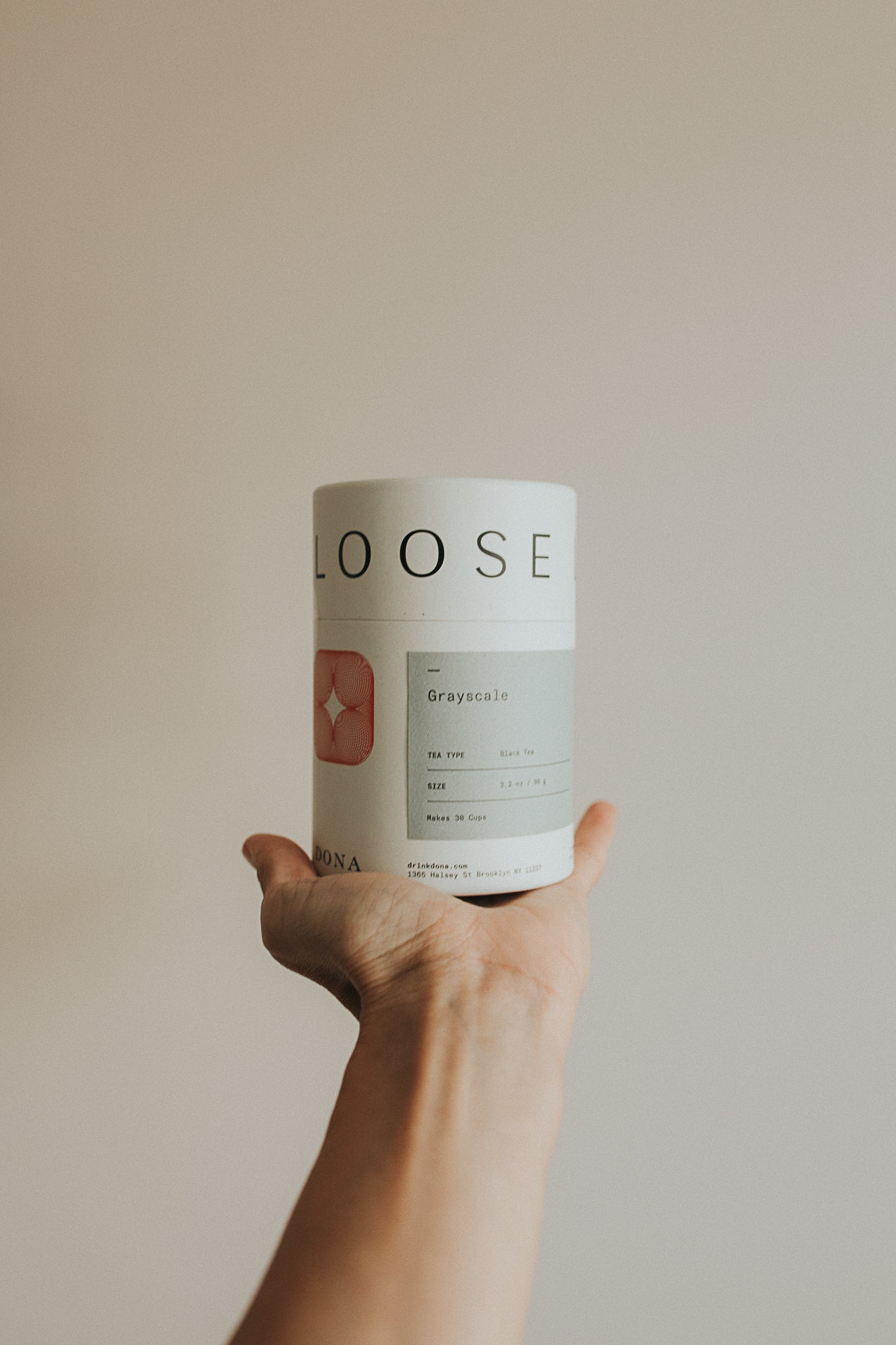 grayscale loose leaf black tea