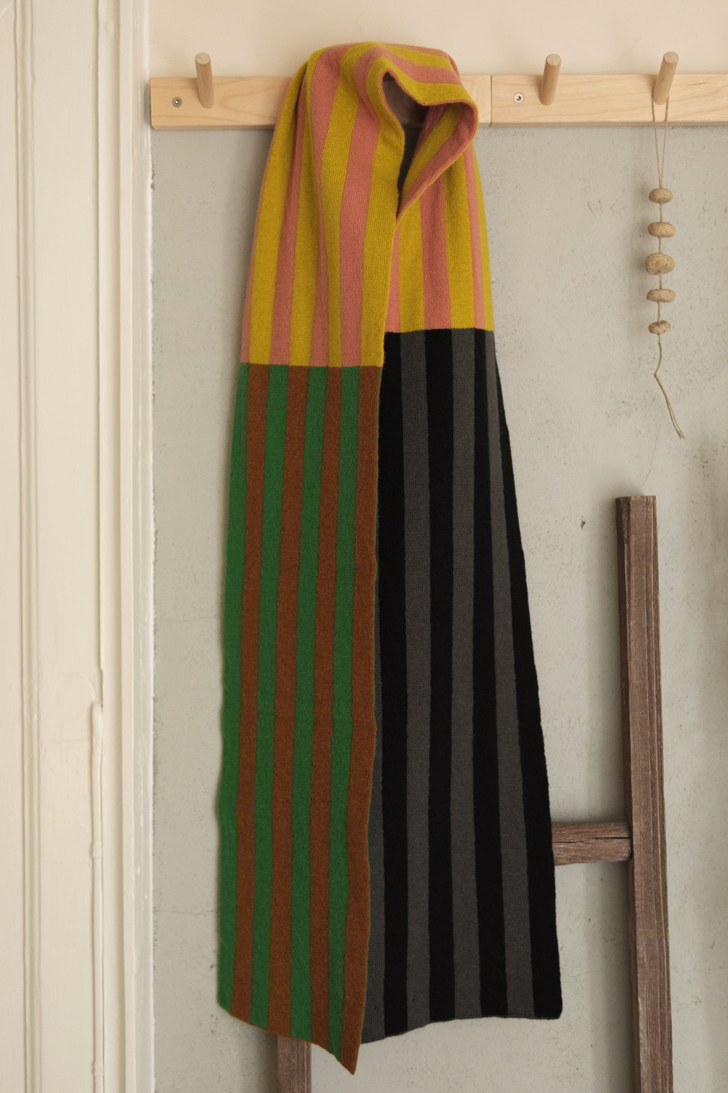vertical stripe multicolor scarf