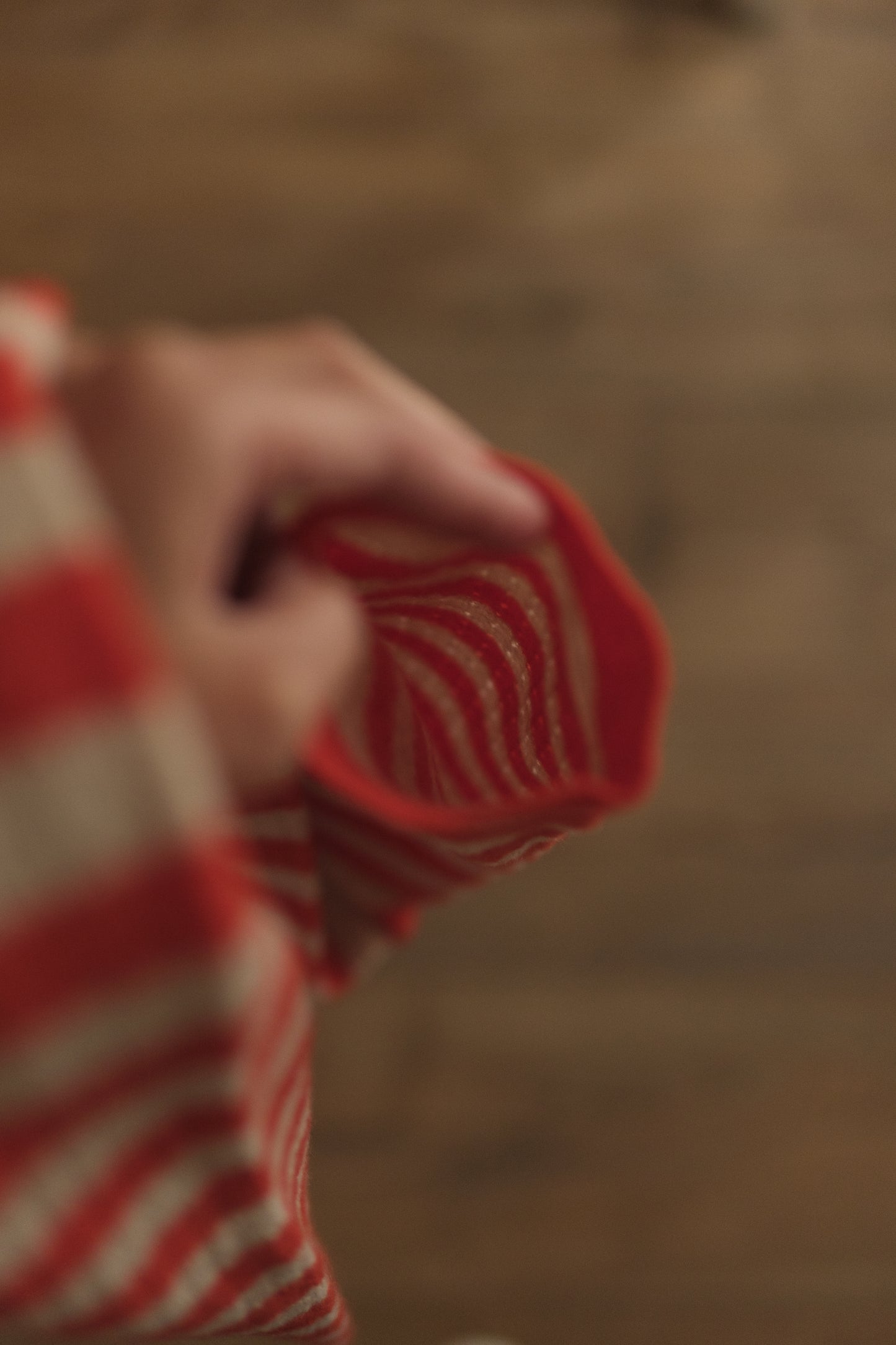 pointelle stripe scarf