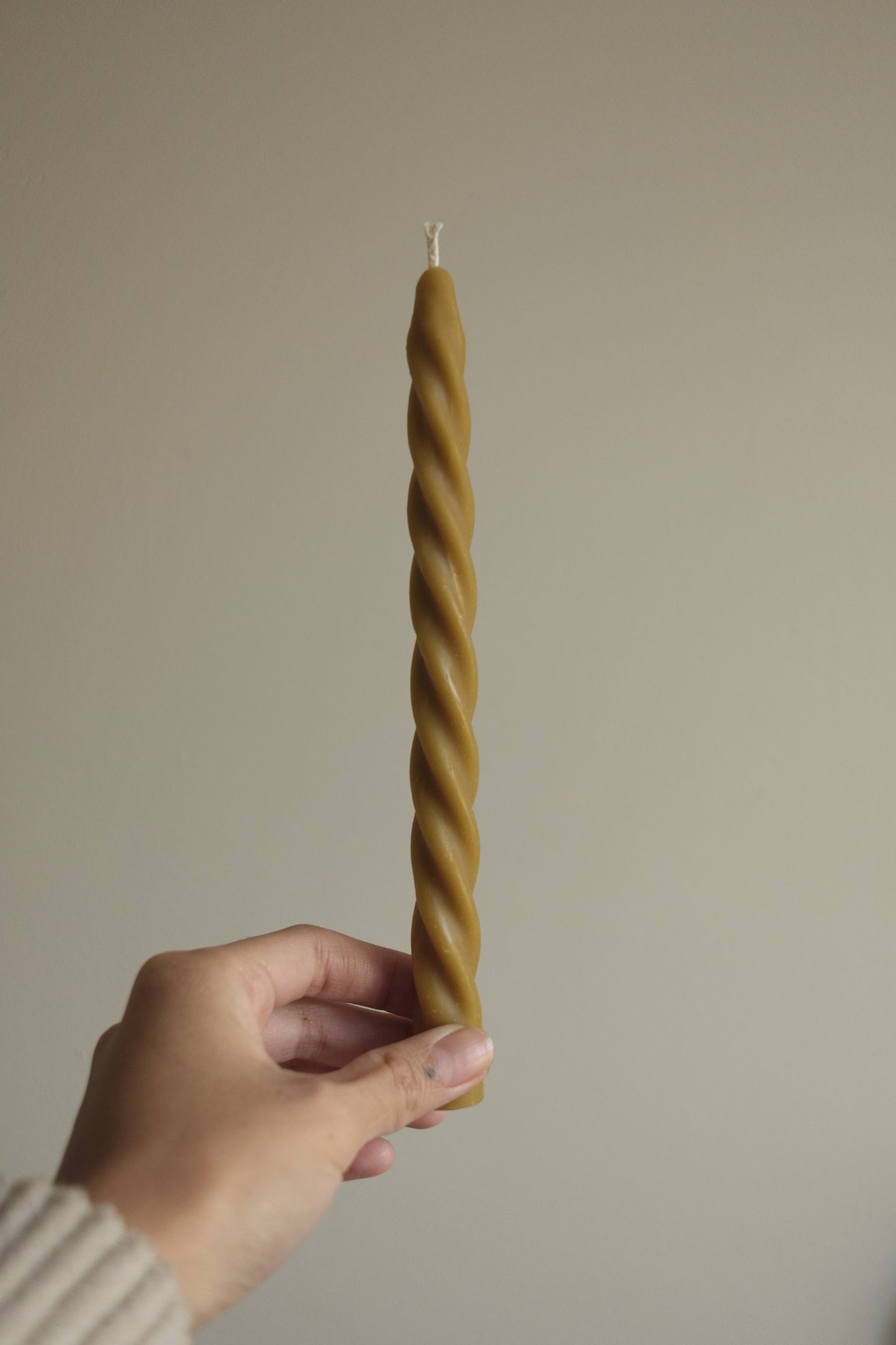 twisted taper beeswax candle