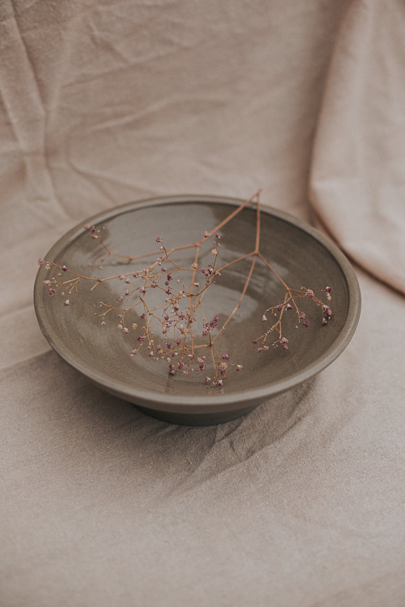 wide mouth ikebana bowl by linda bredenbekk