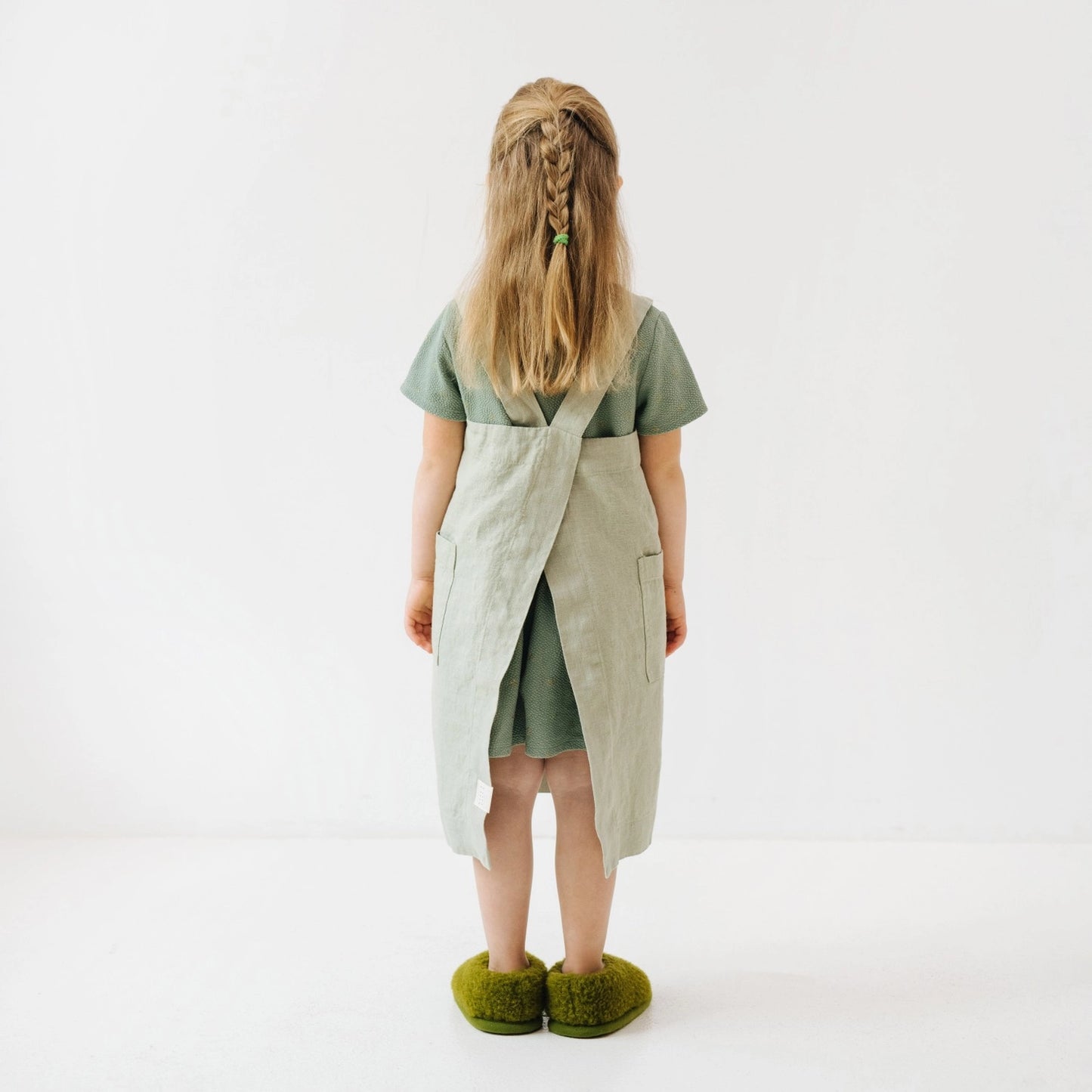 kids linen pinafore apron