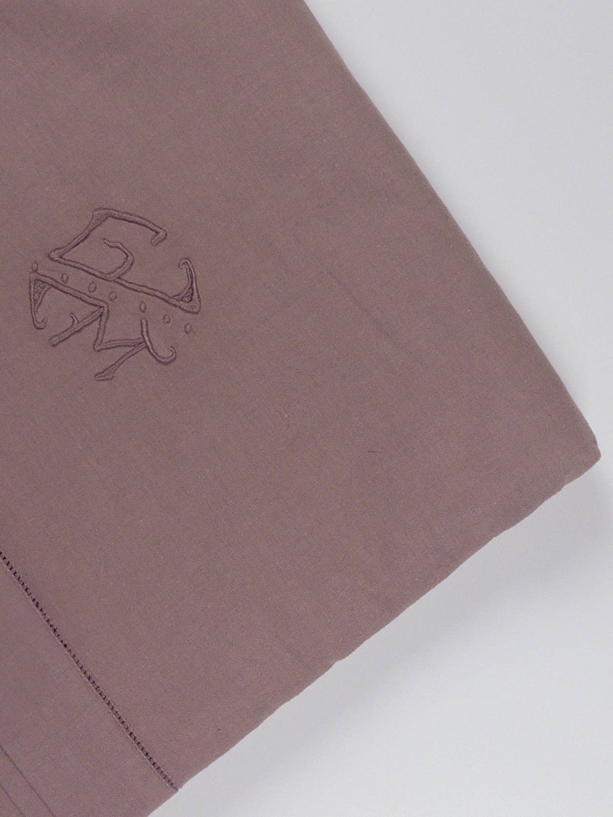 antique french tablecloth with GM monogram - 160x240cm - solbær