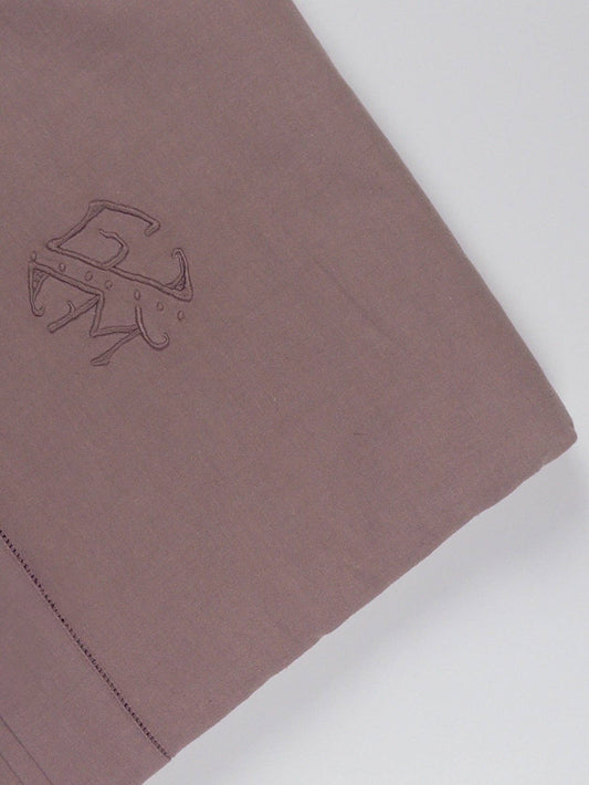 antique french tablecloth with GM monogram - 160x240cm - solbær