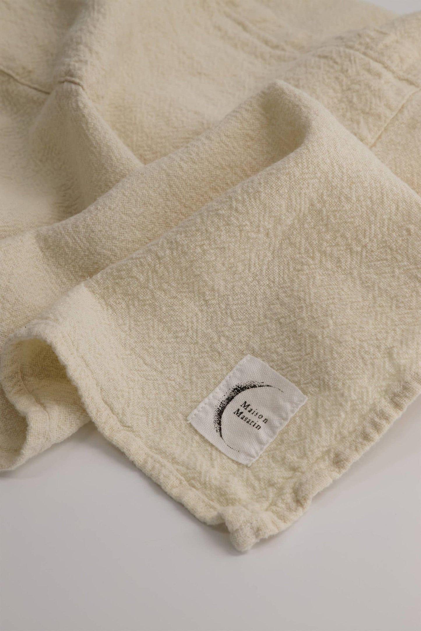 classic french raw linen apron - poudre