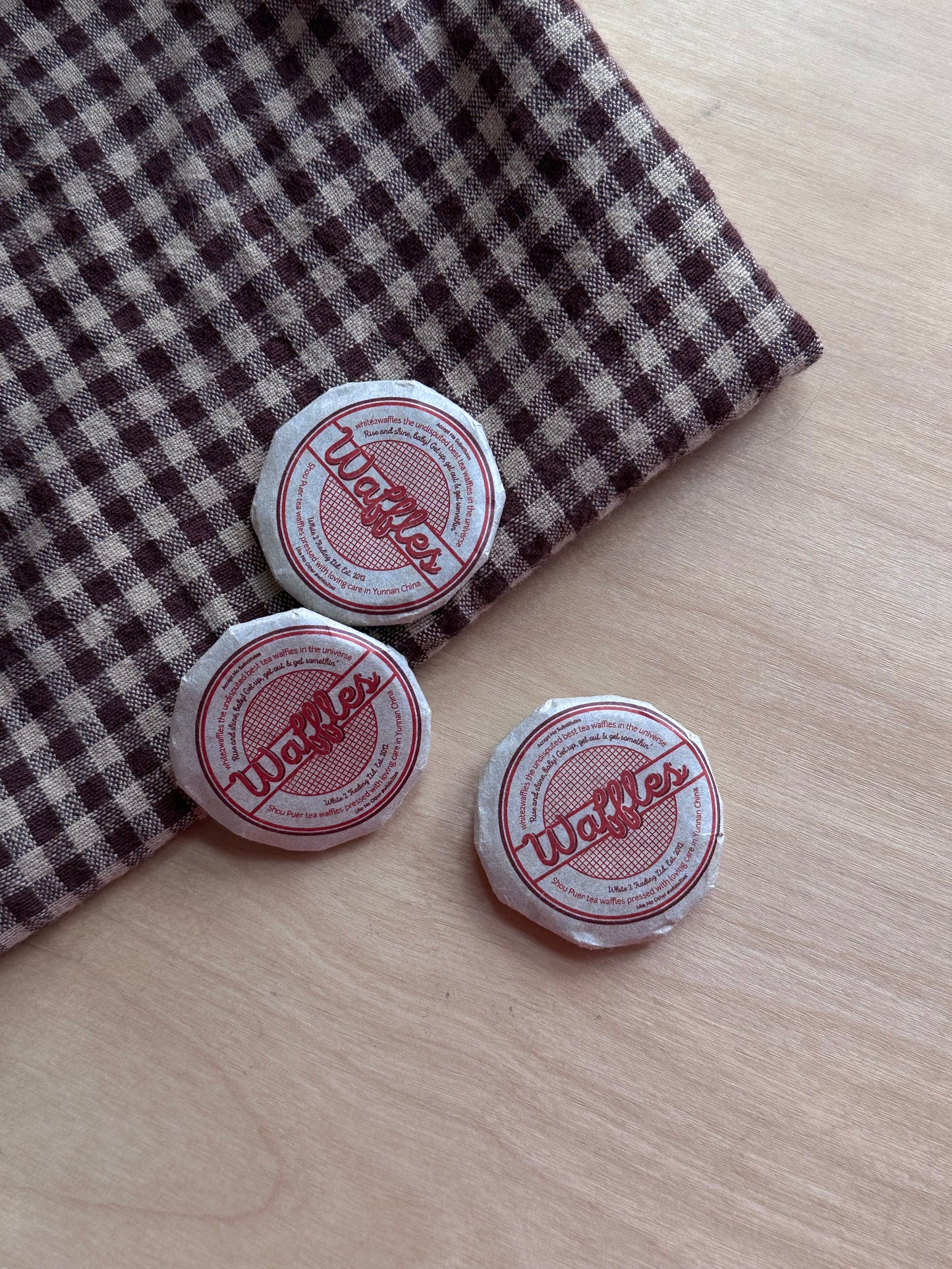 mini shou puer waffle tea coin