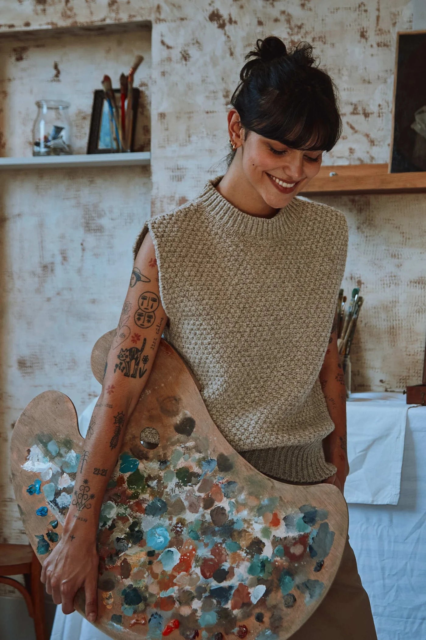 pre-order: maia sleeveless sweater in merino wool