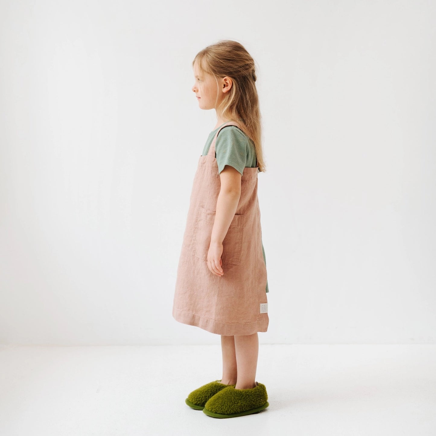 kids linen pinafore apron