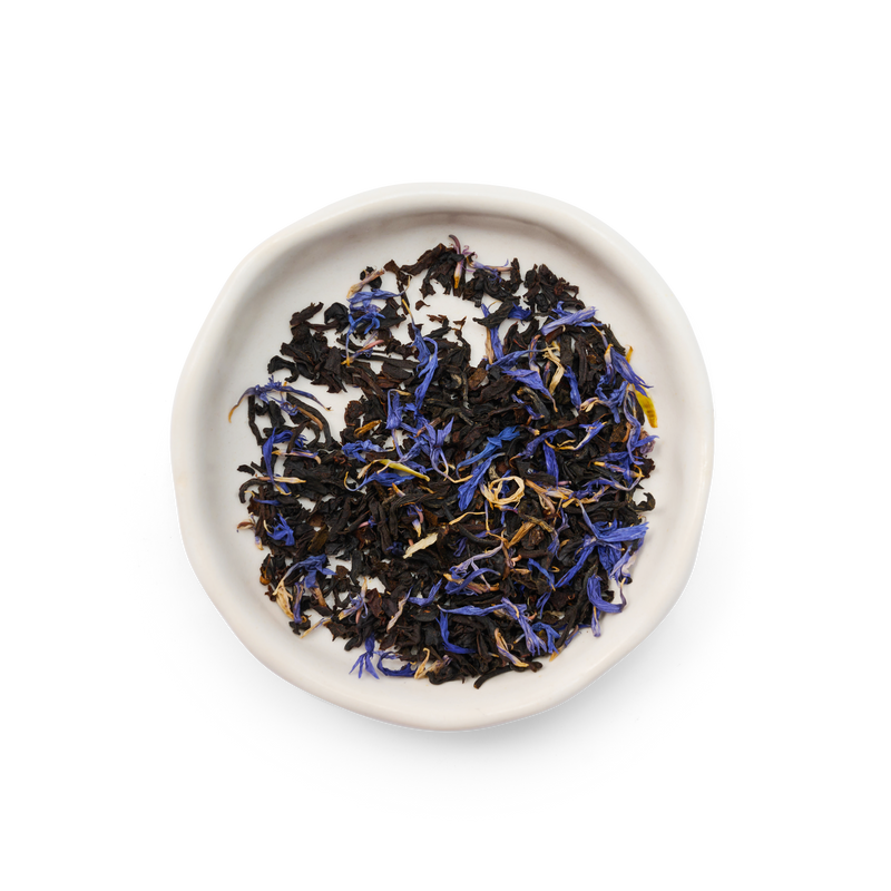 grayscale loose leaf black tea