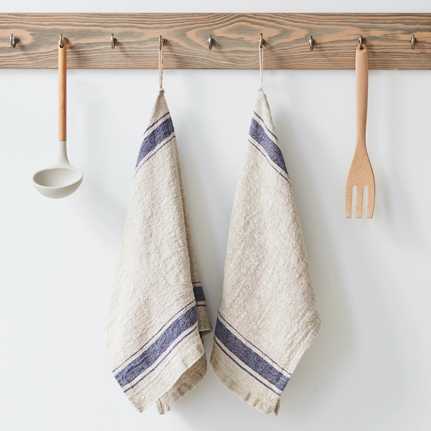 striped vintage linen kitchen towel