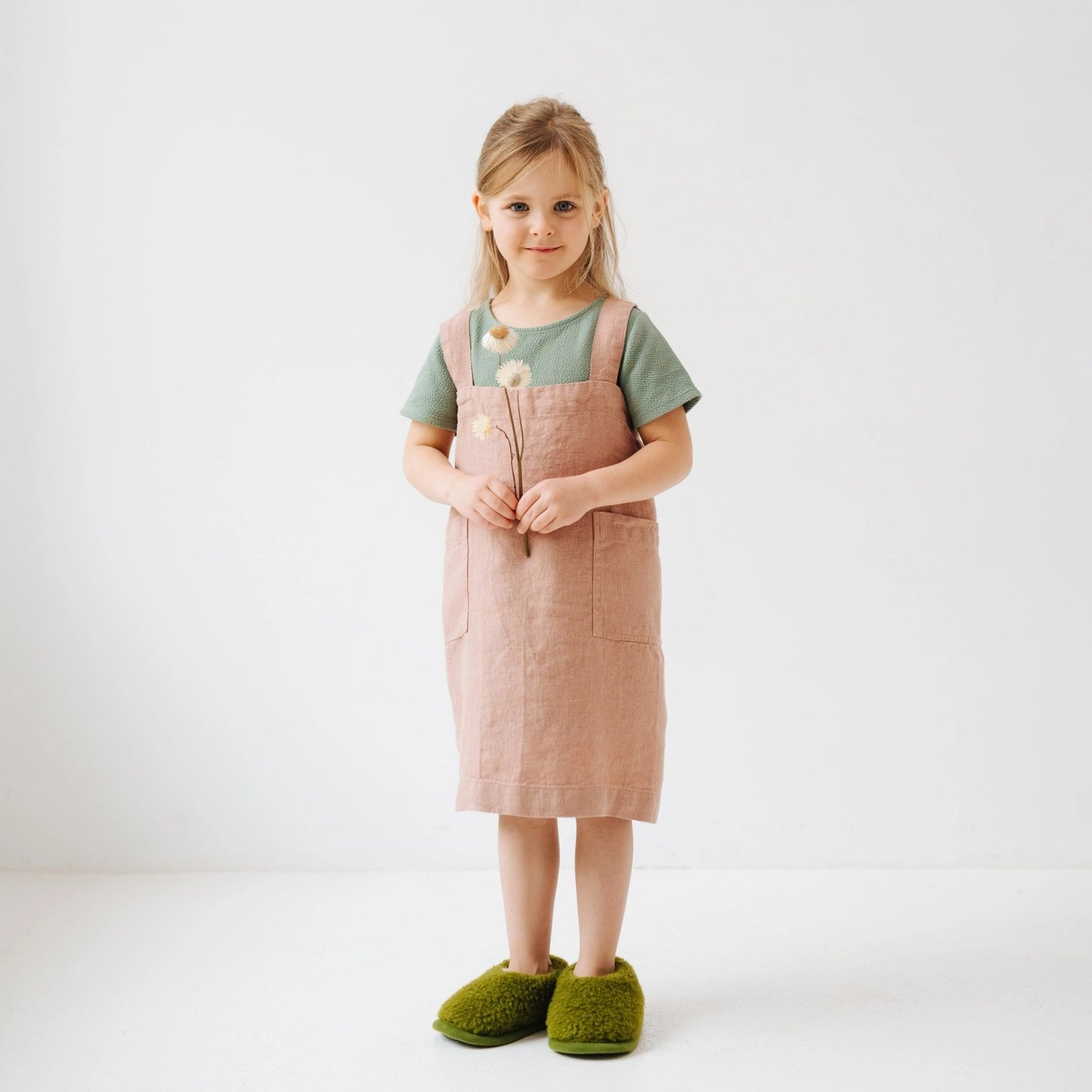 kids linen pinafore apron