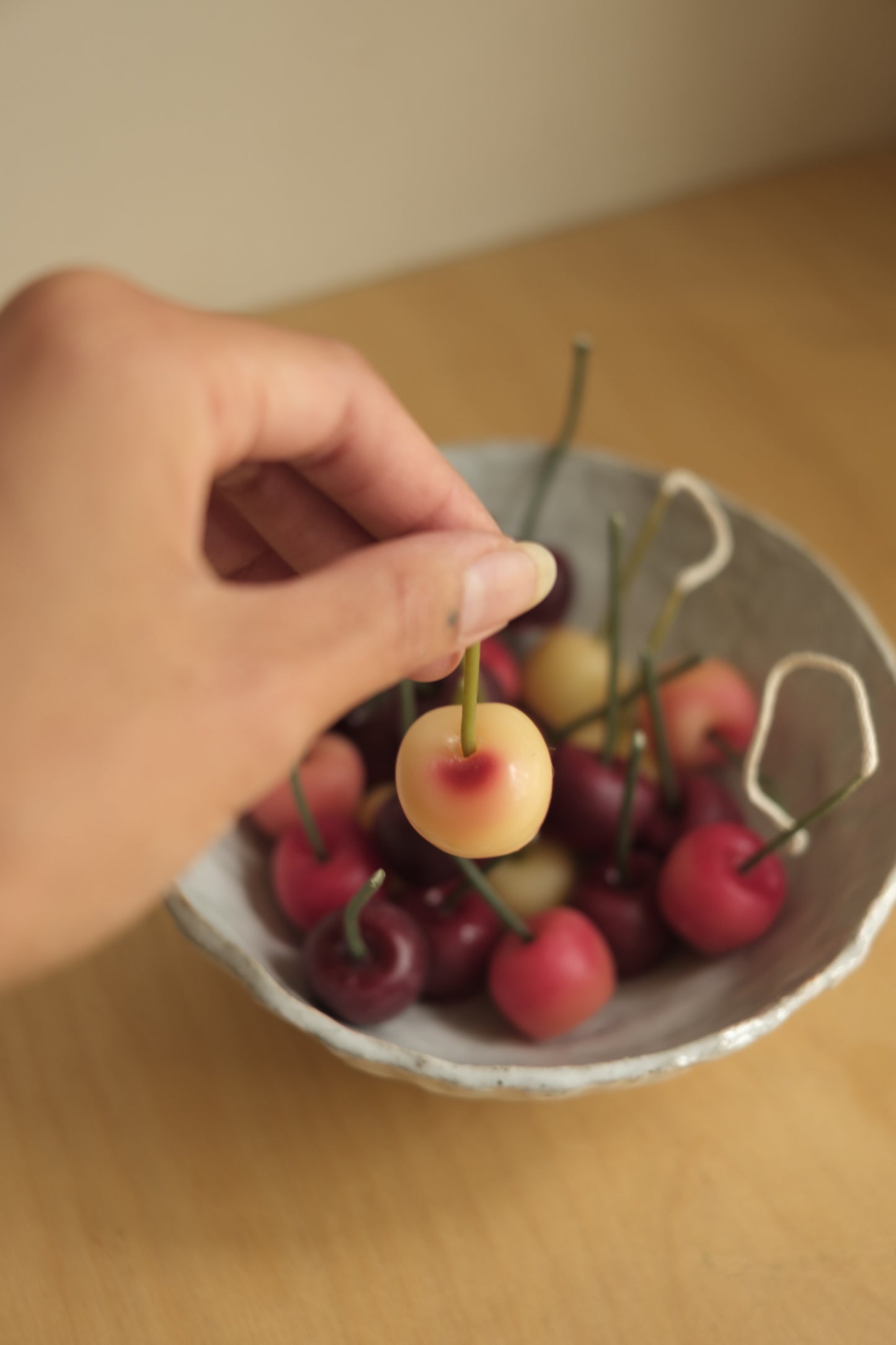 cherry shaped candle