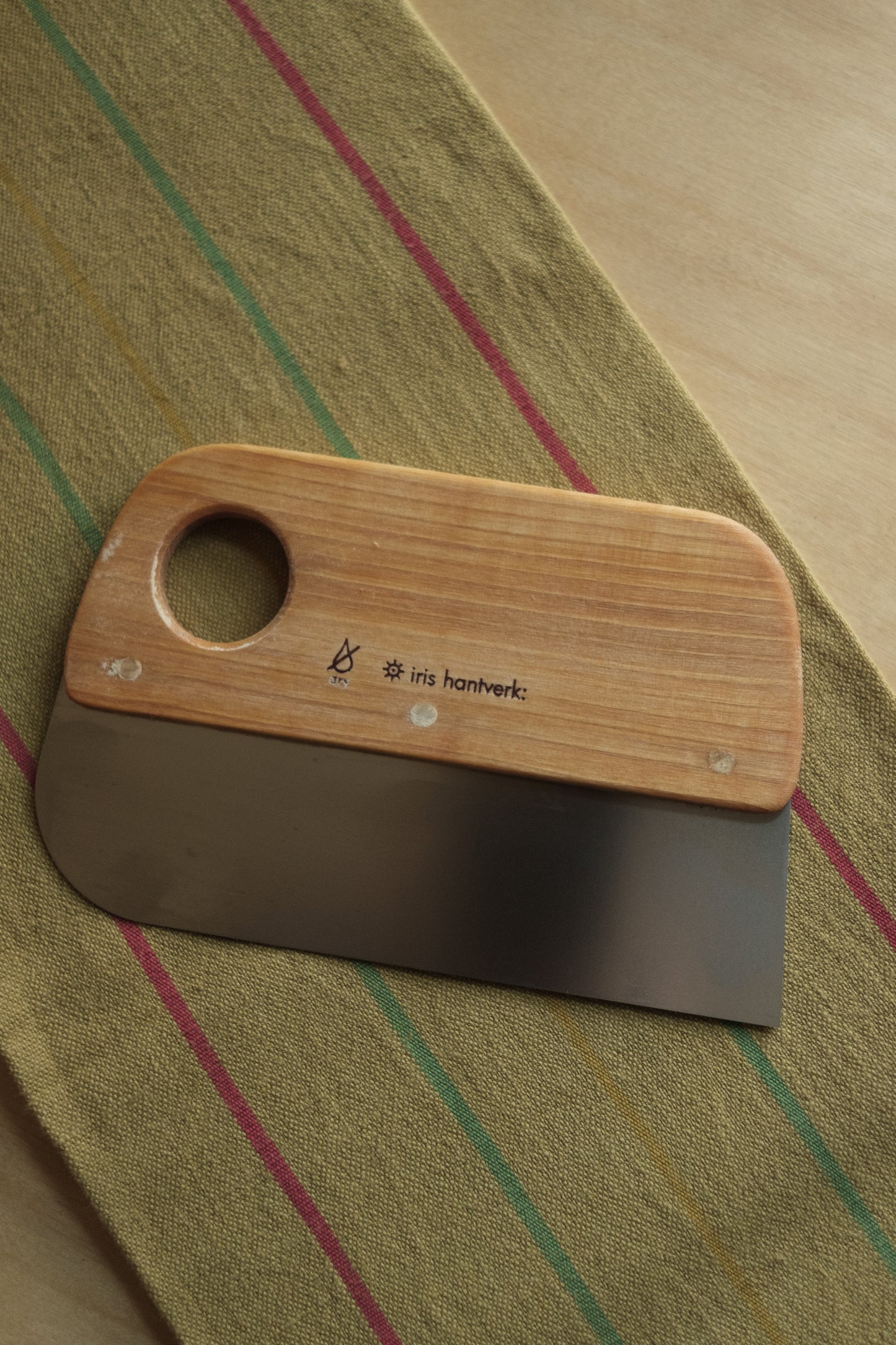 dough scraper in oiled birch wood