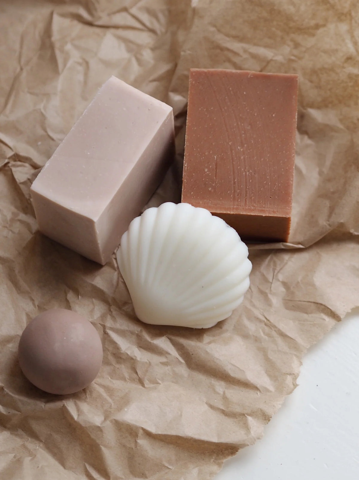 neutral unscented seashell soap bar