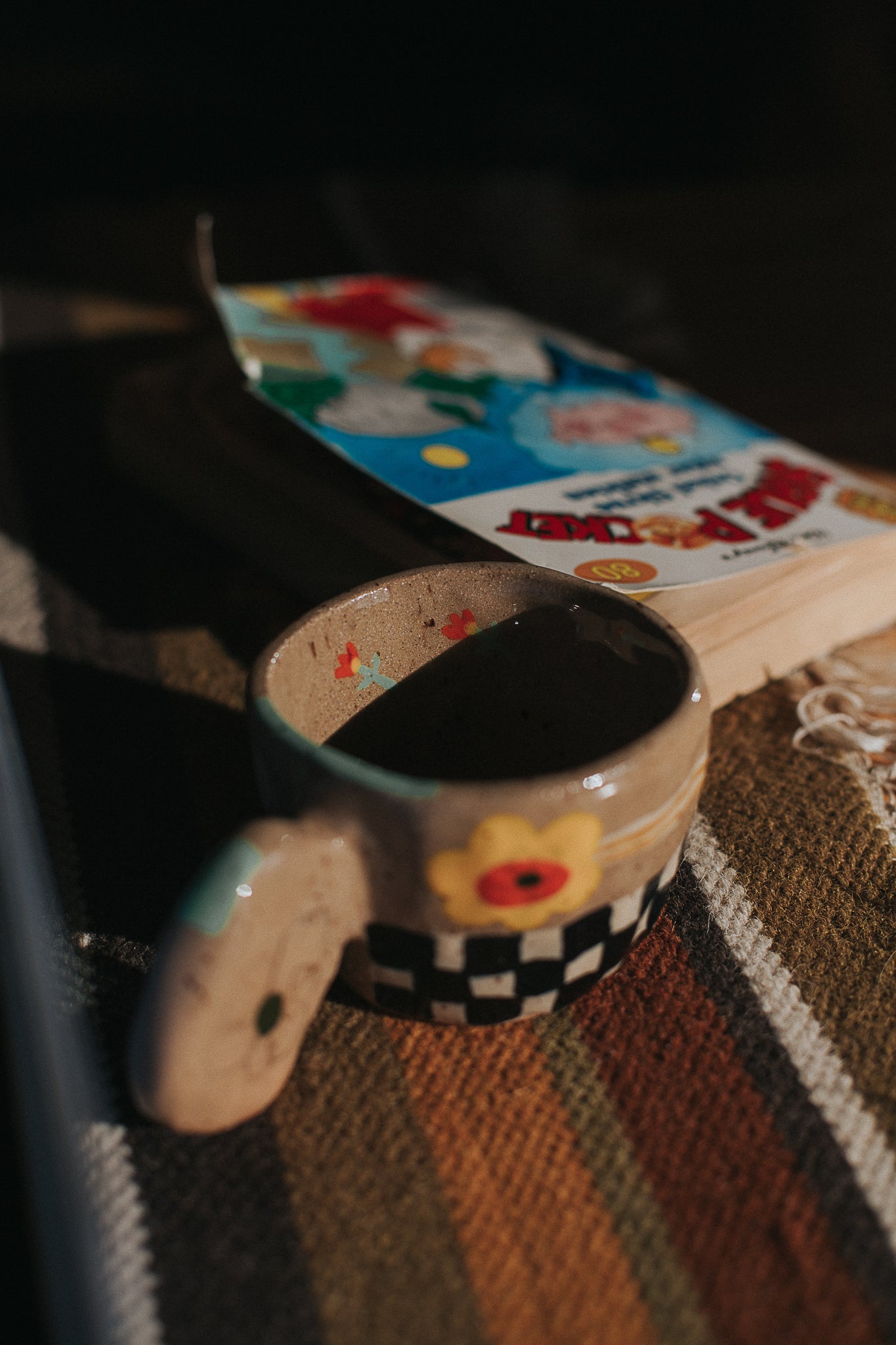 hand-painted full handle art mug