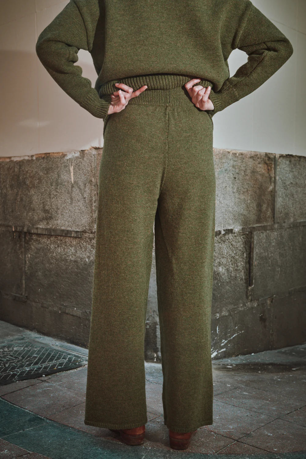 pre-order: helene knit pants in merino wool