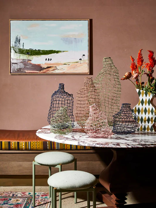 bouteille wired paper vase
