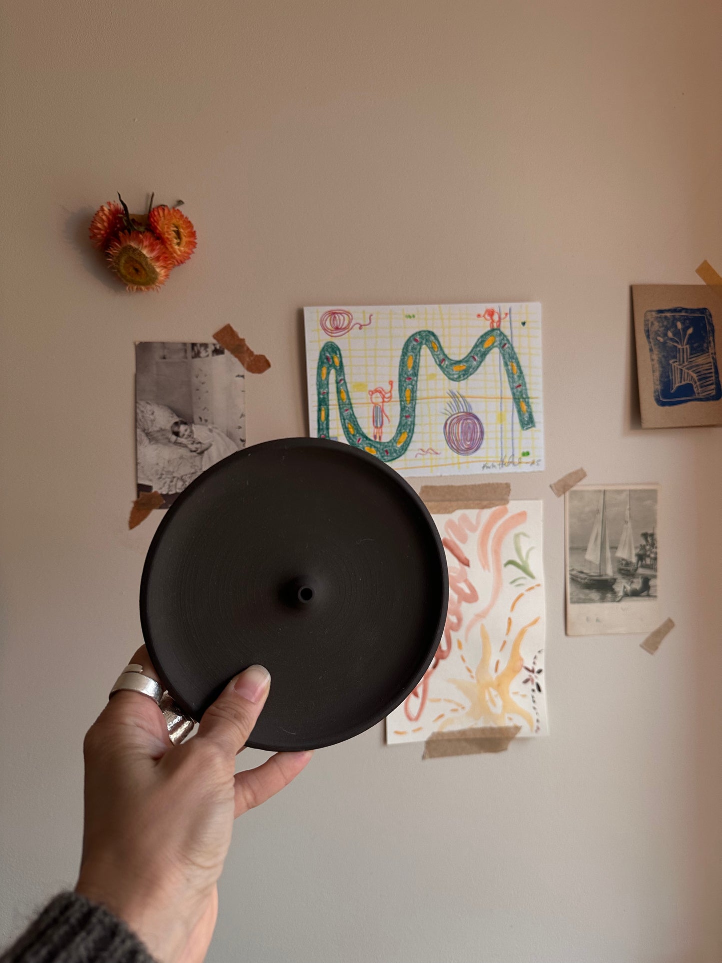 incense plate by linda bredenbekk