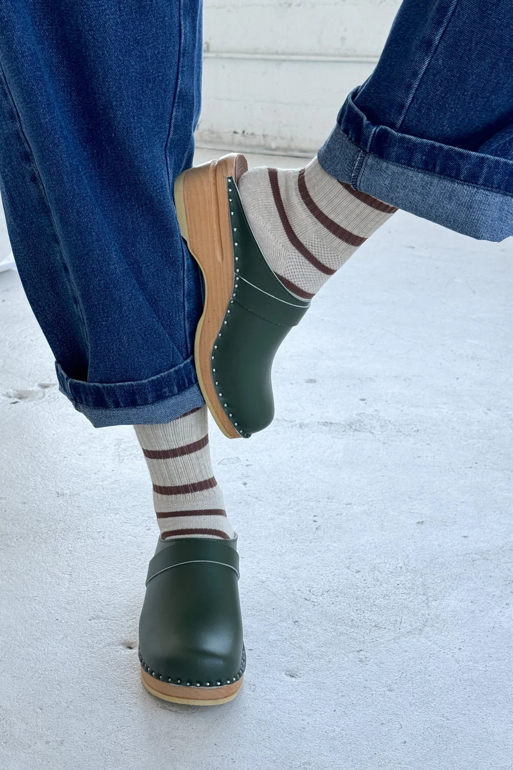 striped boyfriend socks