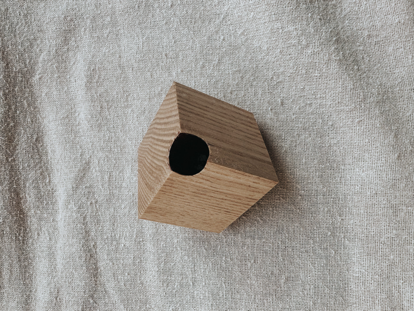 cubic vase in japanese wood