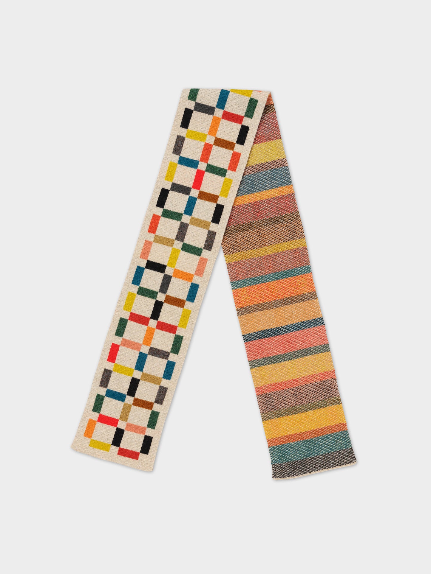 multicolor grid scarf