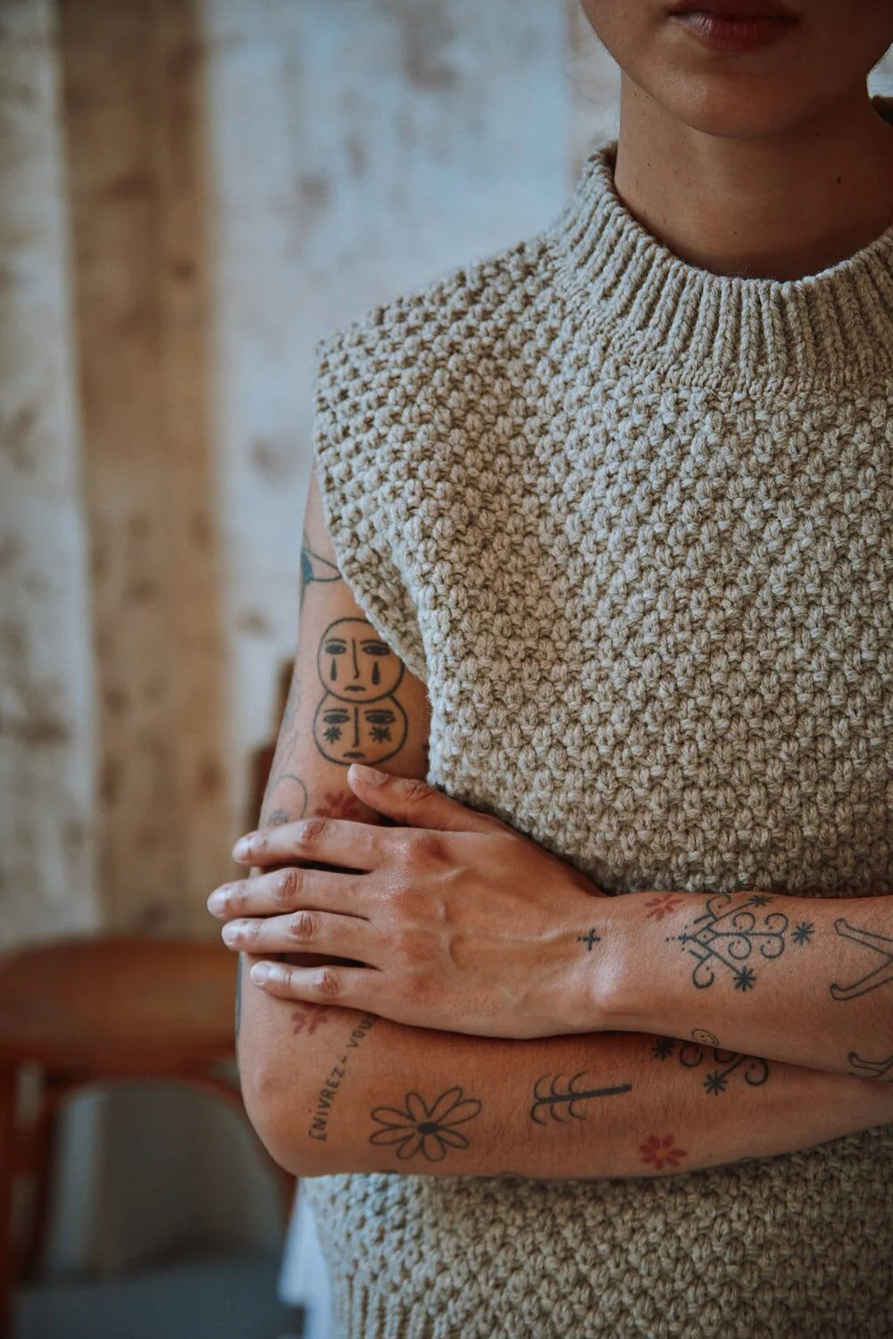 pre-order: maia sleeveless sweater in merino wool