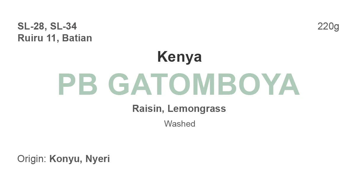 pb gatomboya - kenya - washed