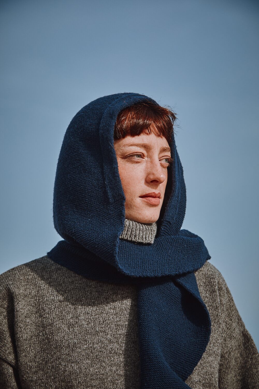 romane wool scarf-hat