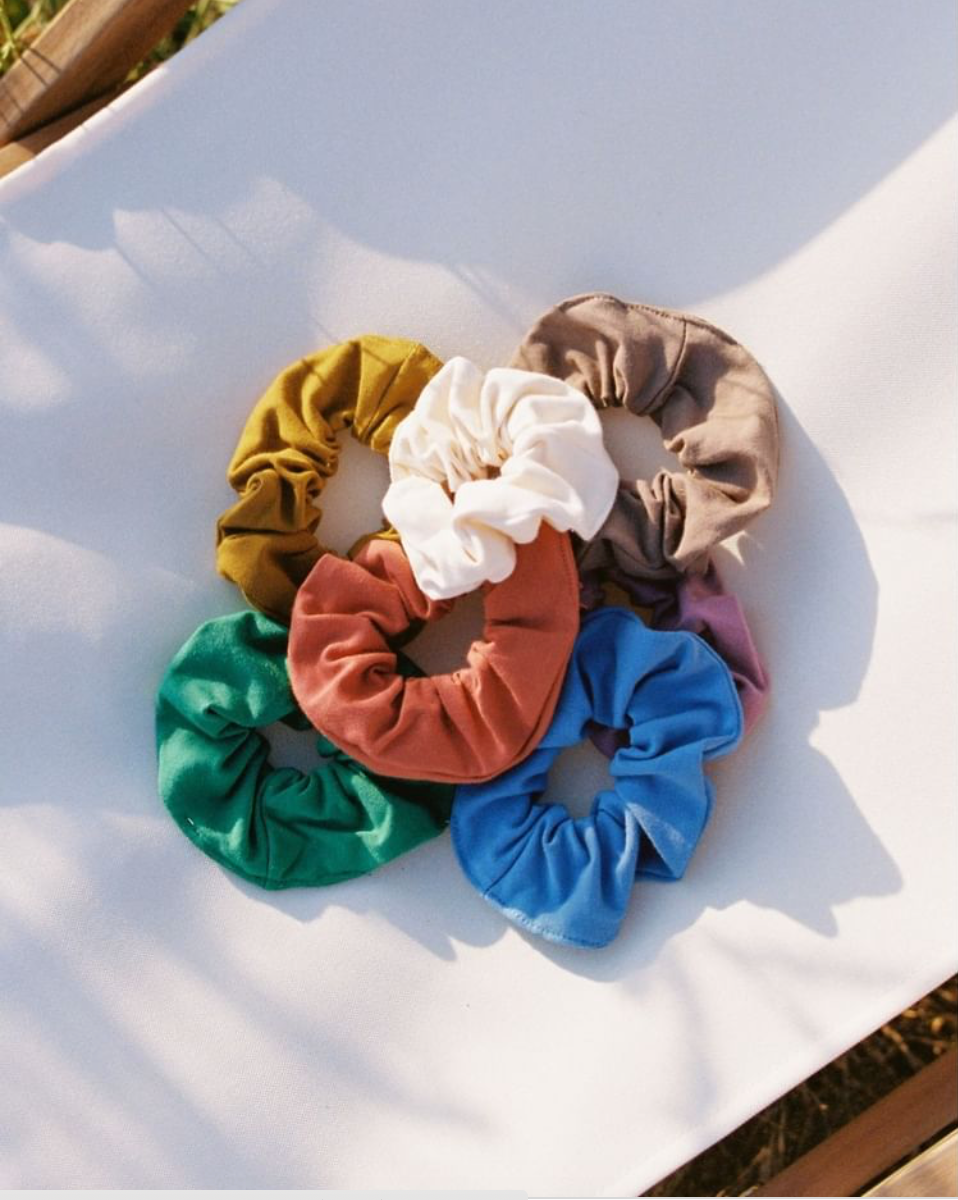 organic cotton hair scrunchie