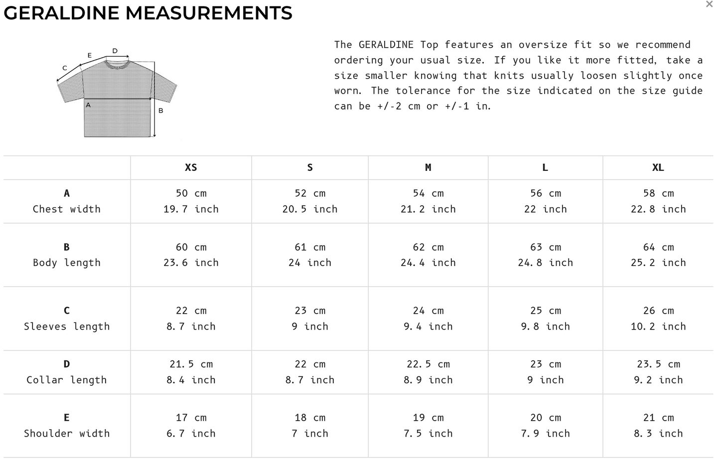 pre-order: geraldine oversized tee in organic cotton