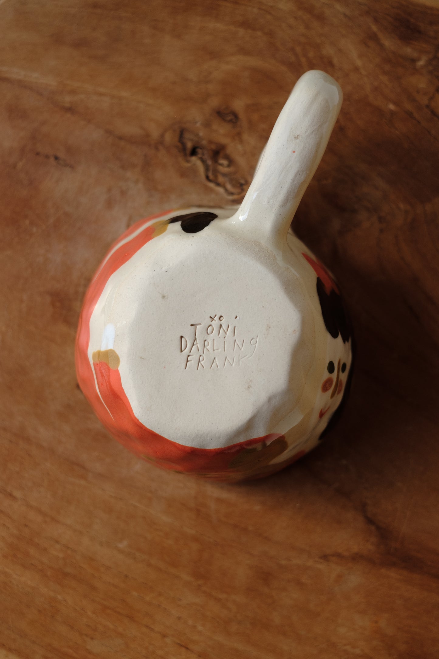 hand-painted people cappuccino mug