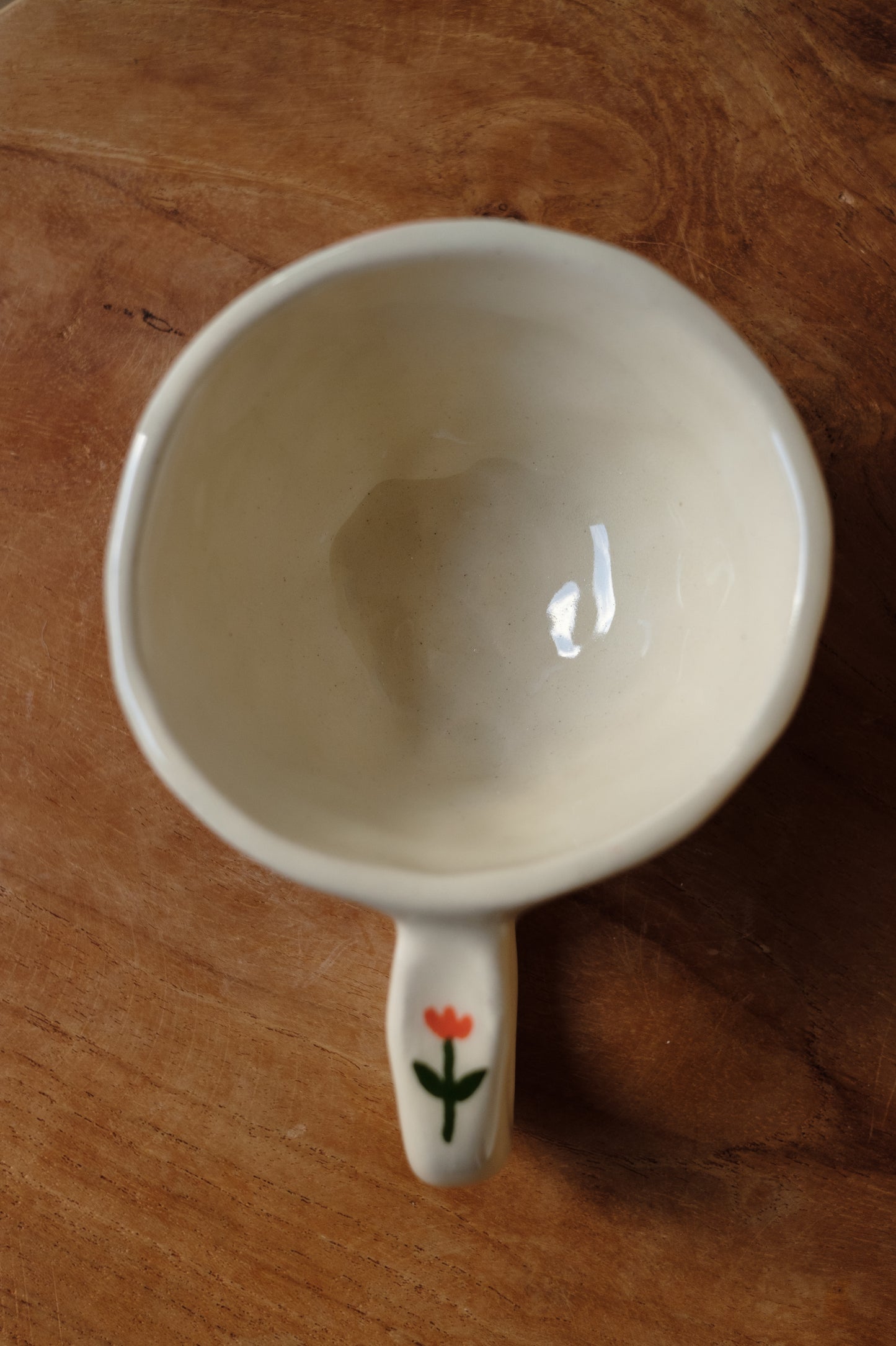 hand-painted people cappuccino mug