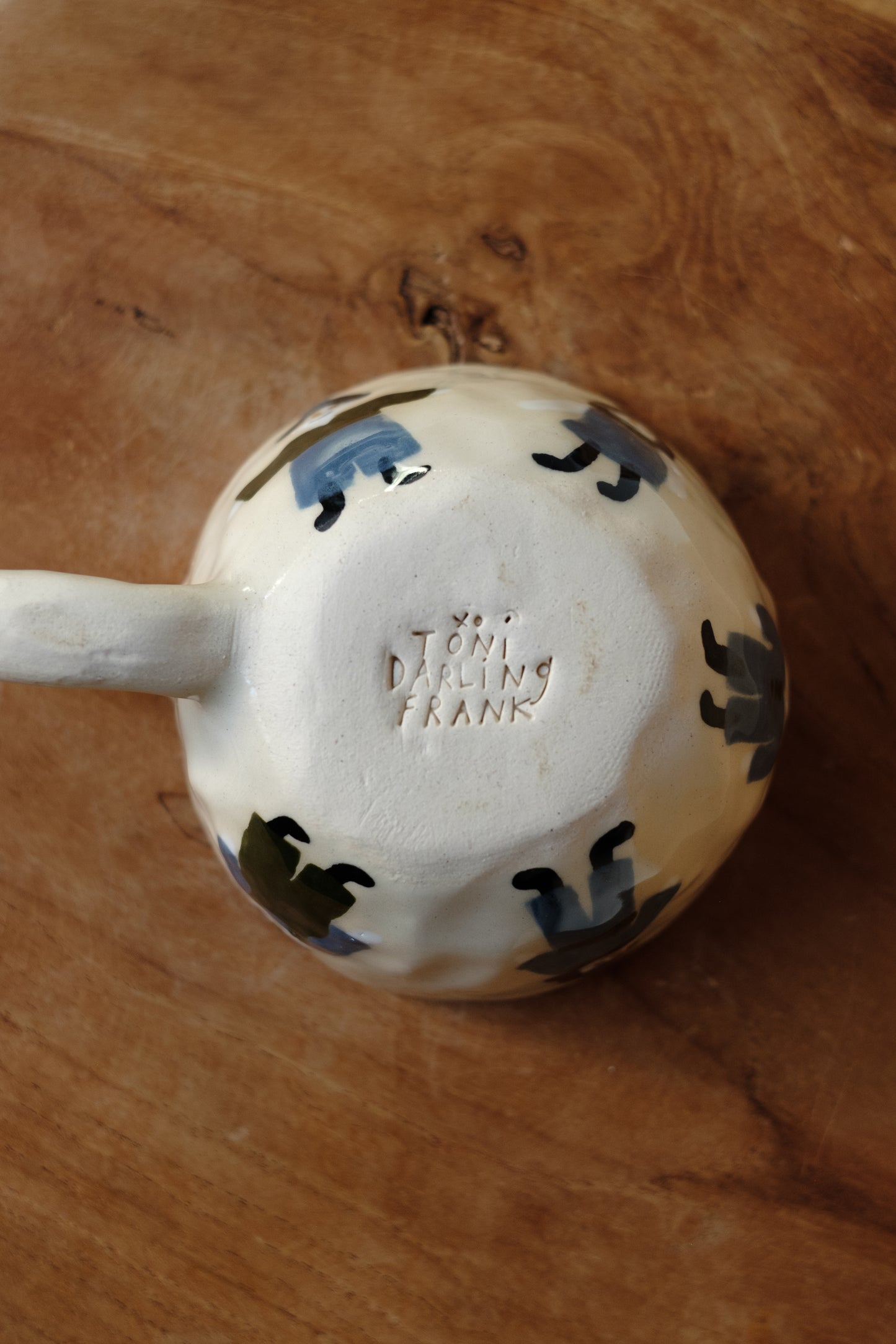 hand-painted people cappuccino mug