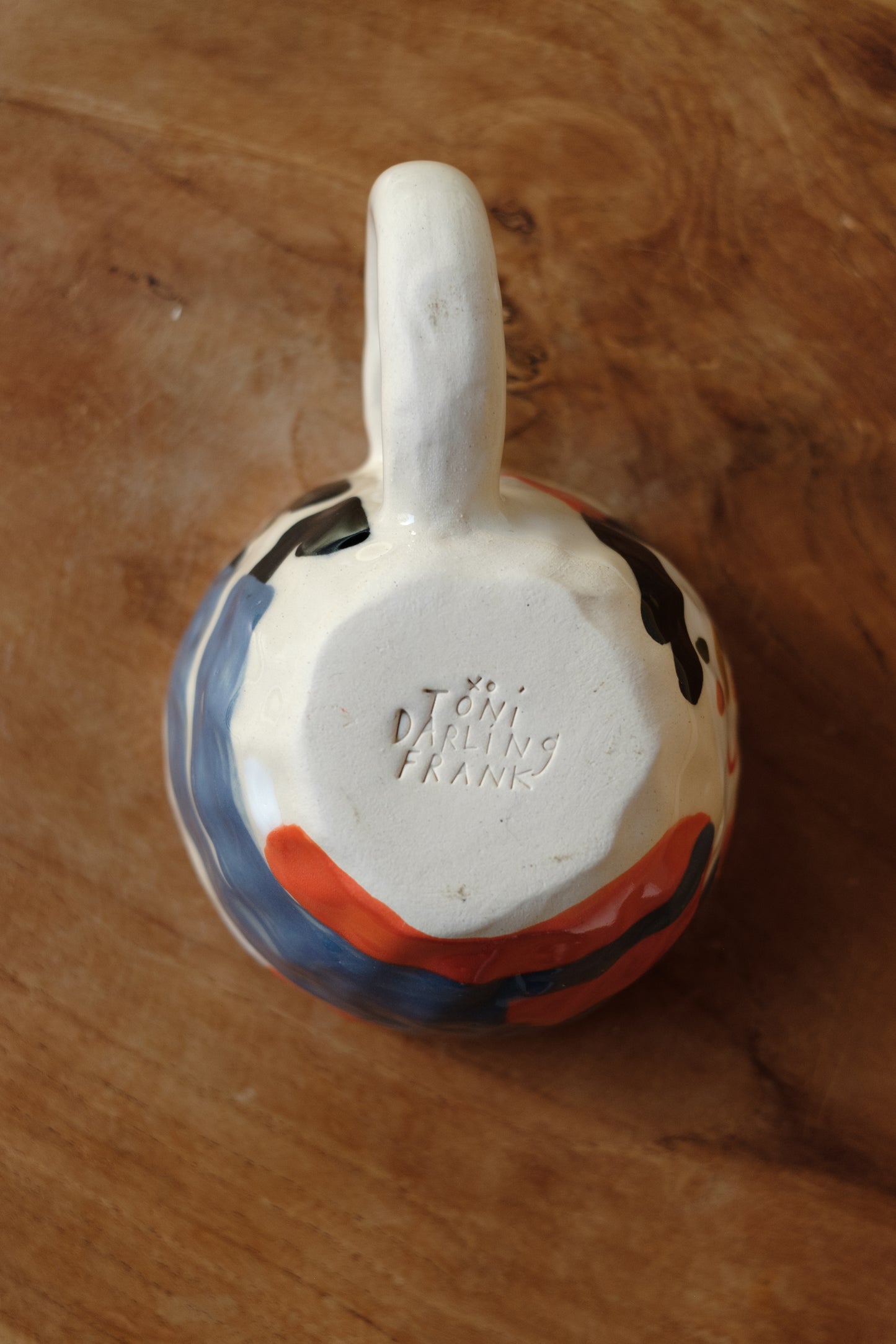 hand-painted people cappuccino mug