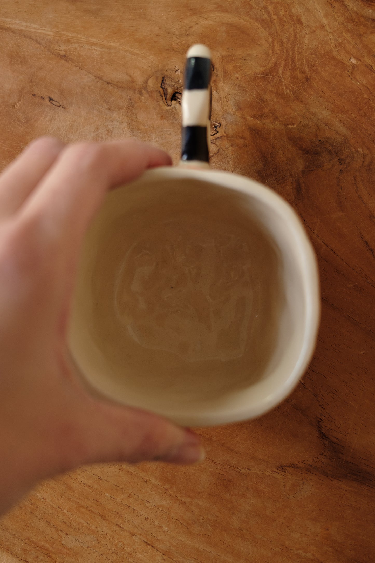 hand-painted full handle art mug