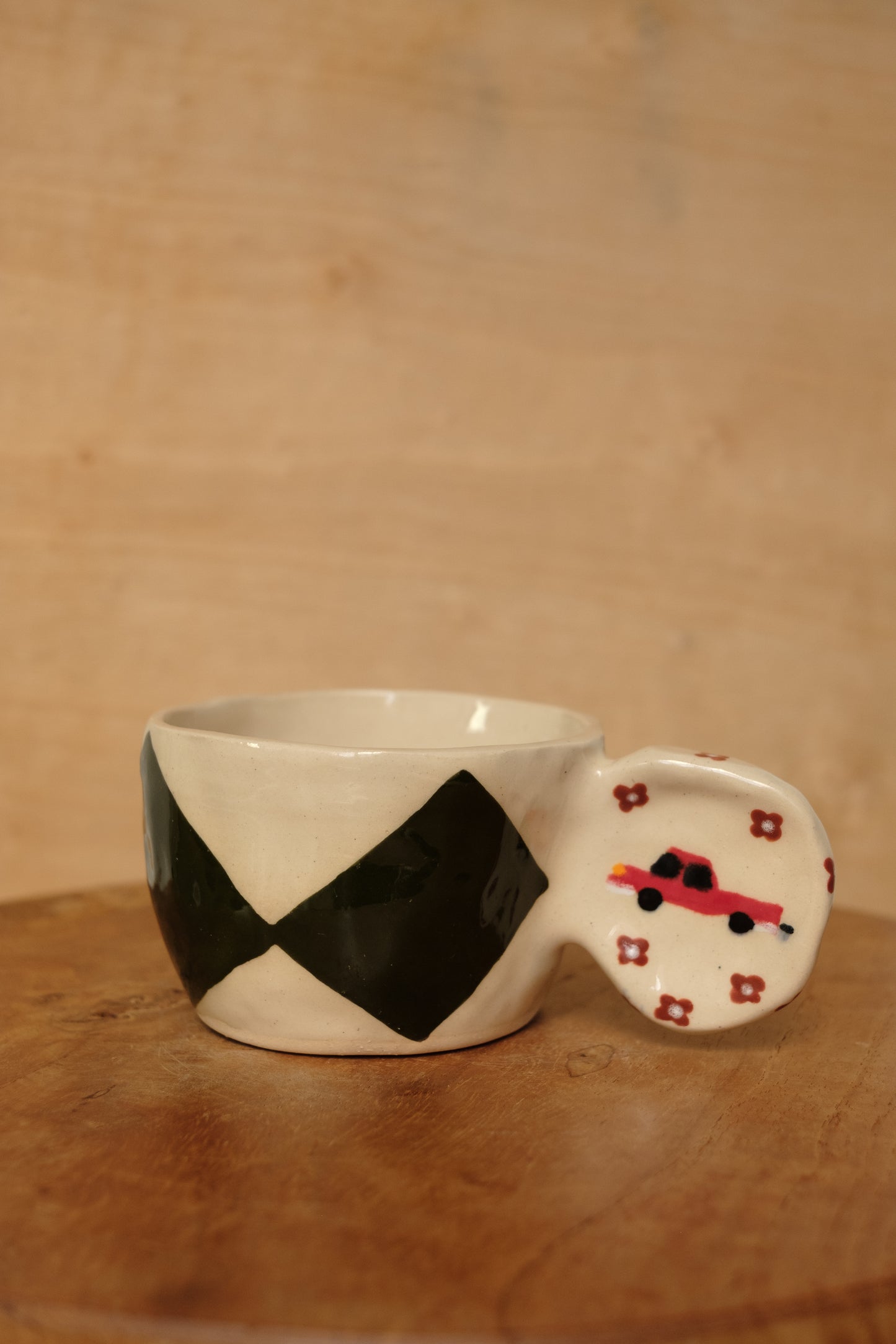 hand-painted full handle art mug
