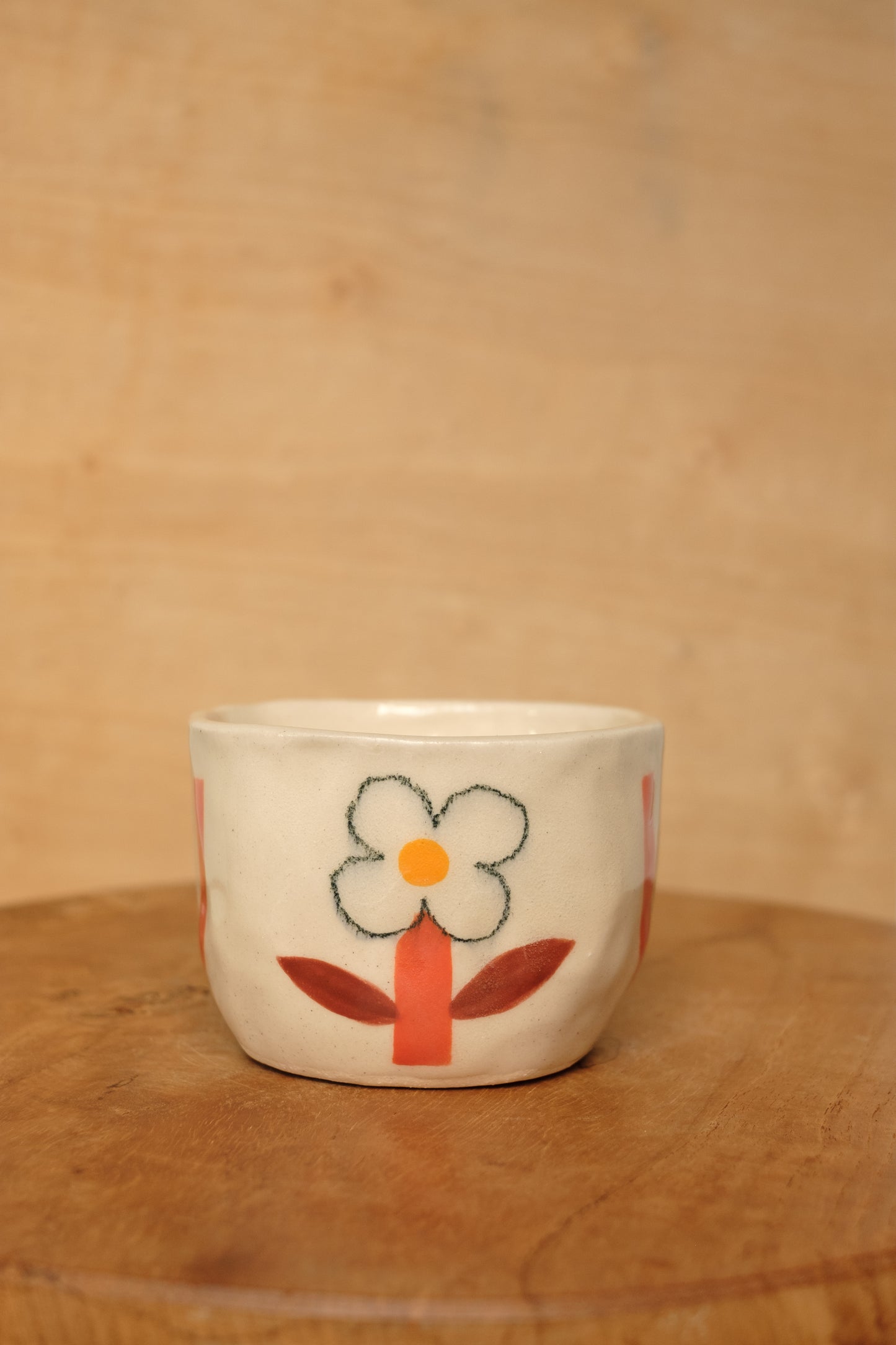 hand-painted full handle art mug