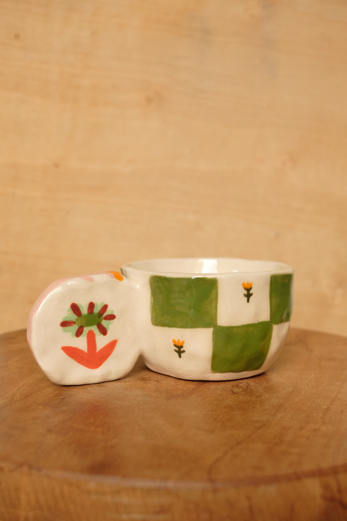 hand-painted full handle art mug