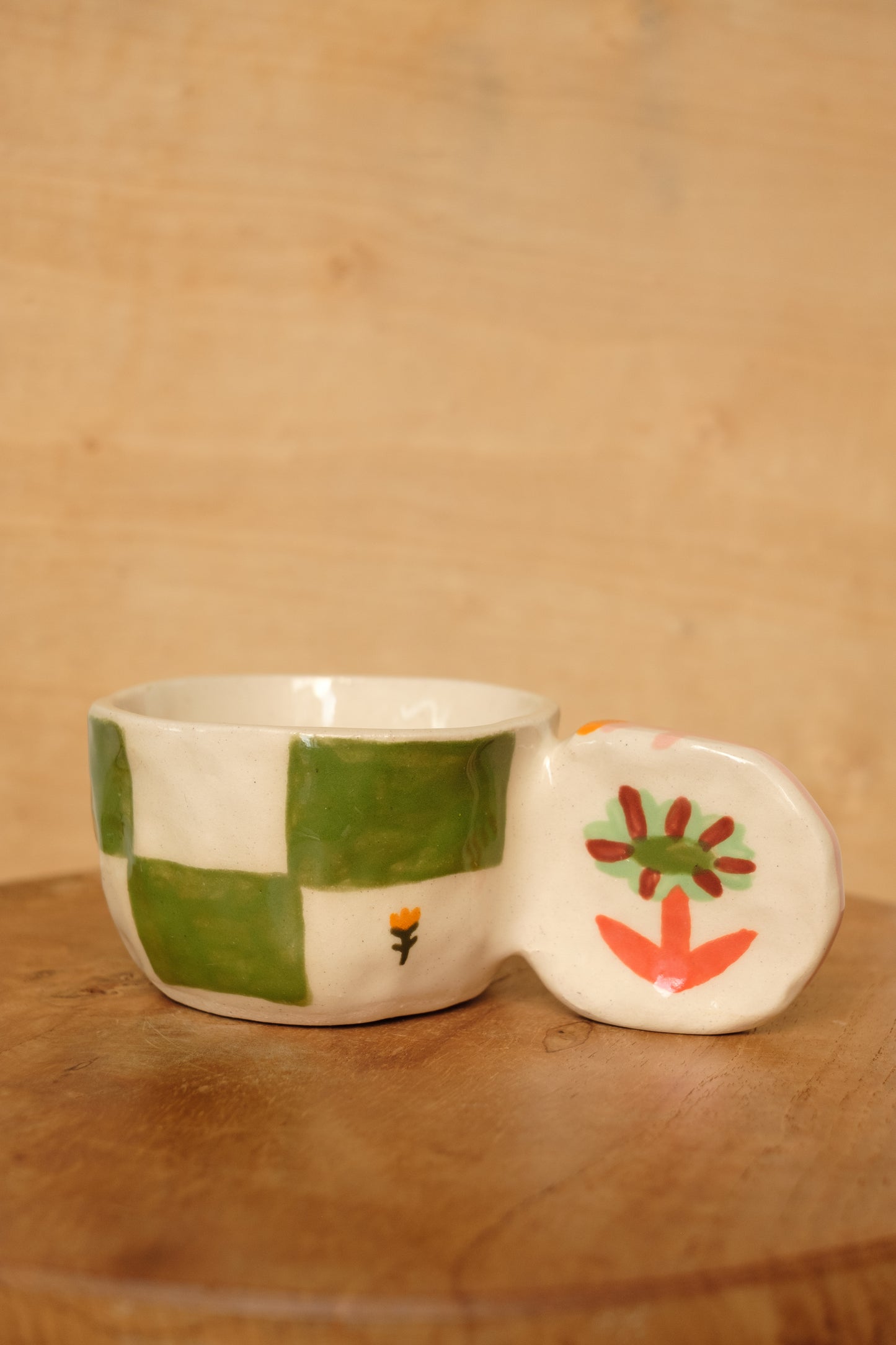 hand-painted full handle art mug
