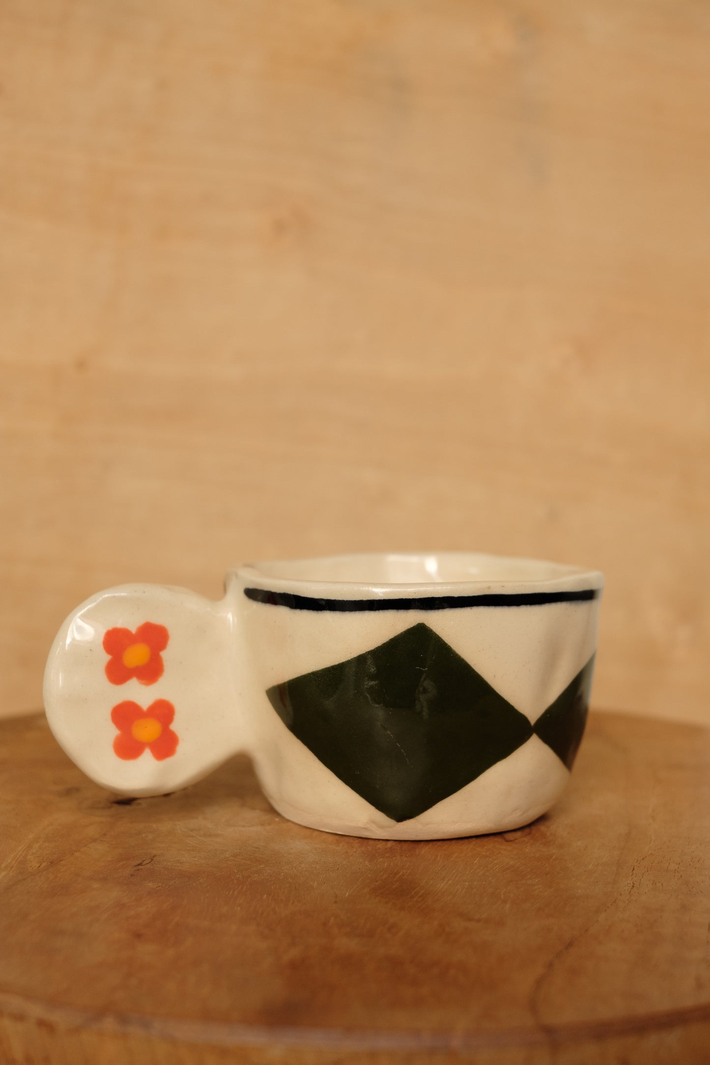 hand-painted full handle art mug