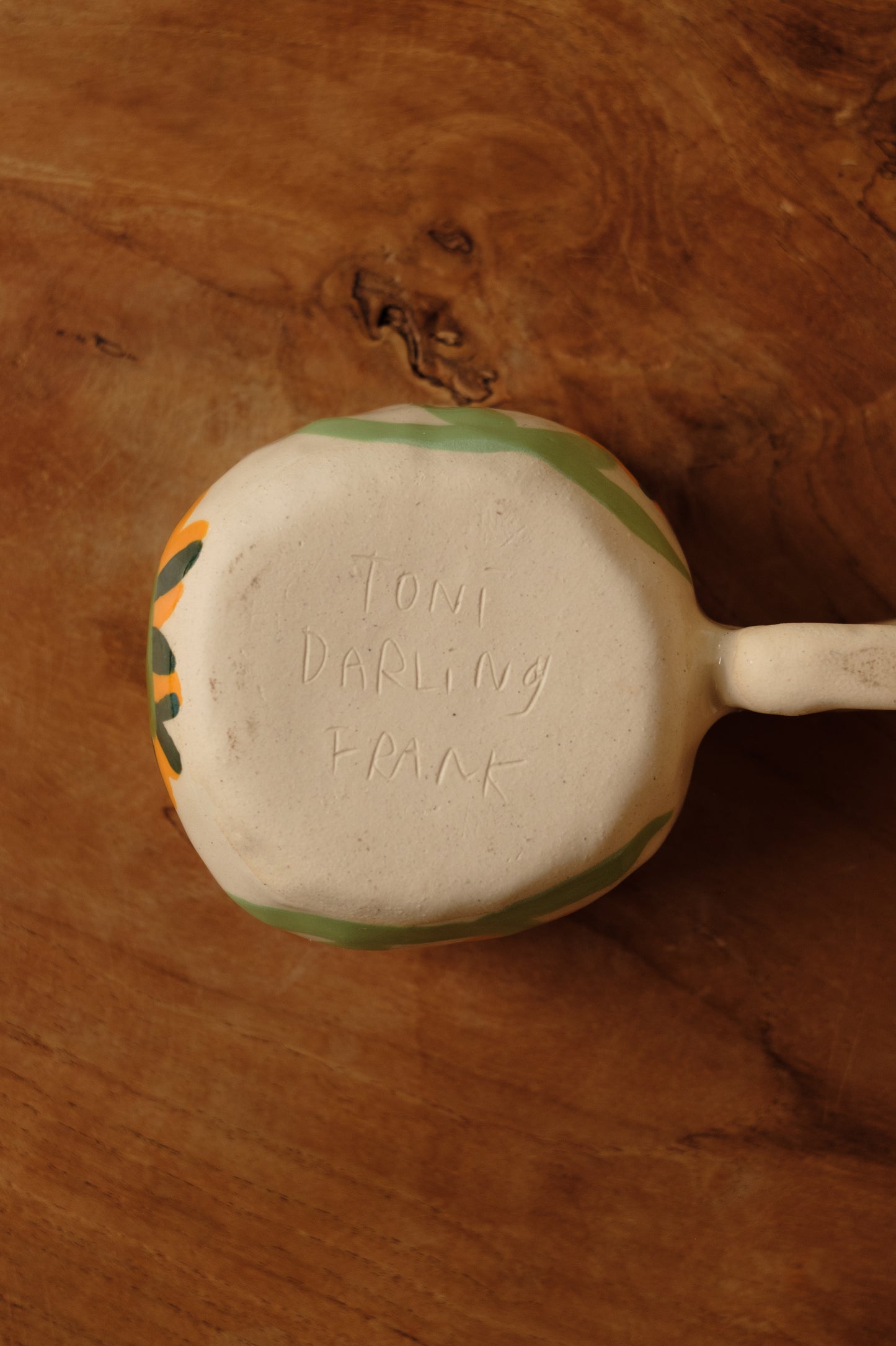 hand-painted full handle art mug