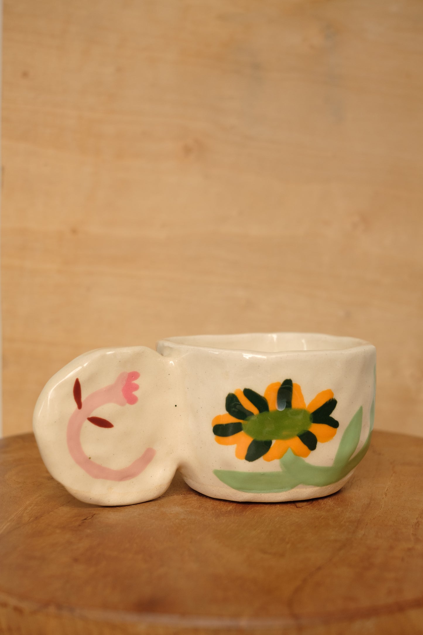 hand-painted full handle art mug
