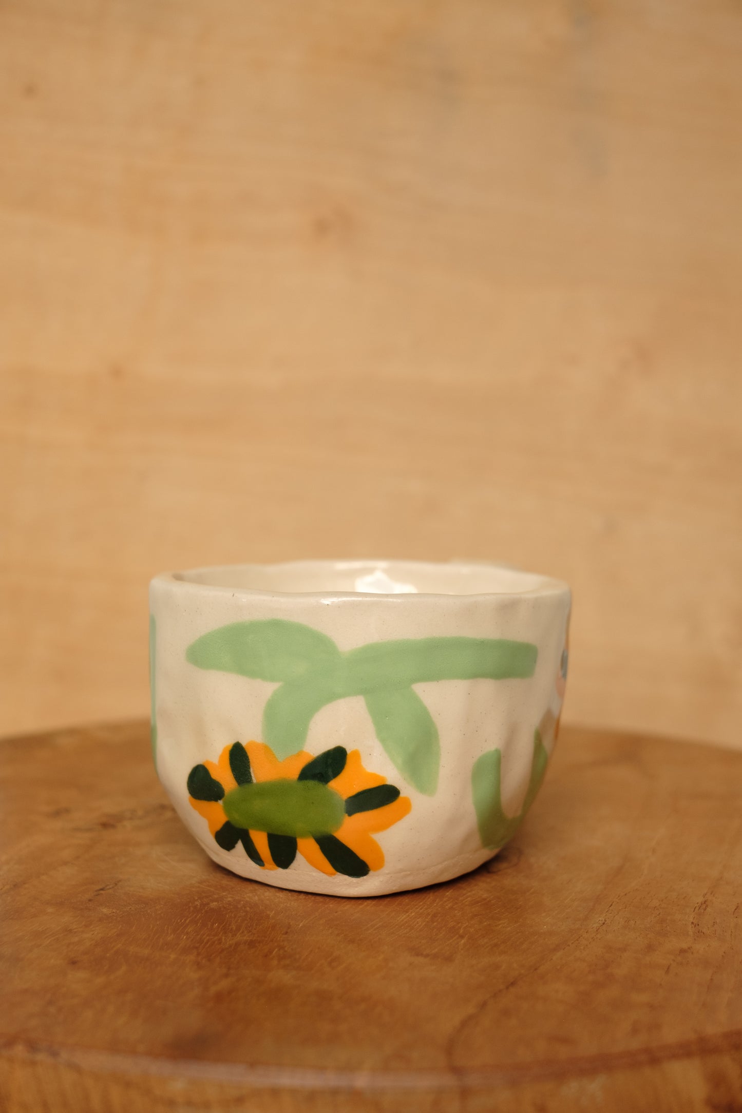 hand-painted full handle art mug