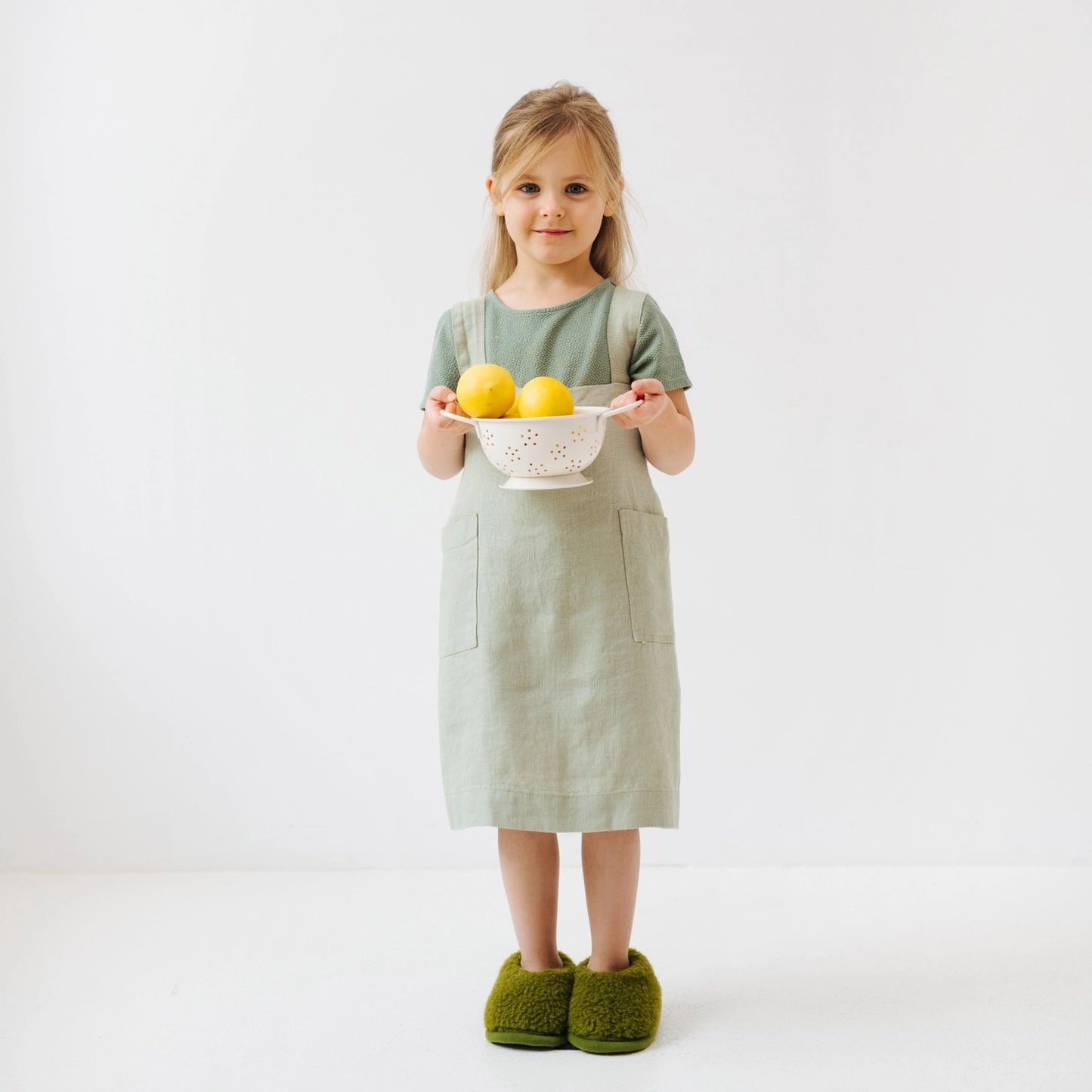 kids linen pinafore apron