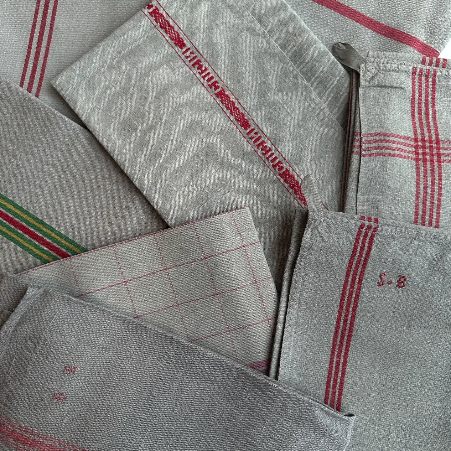 antique french tea towel