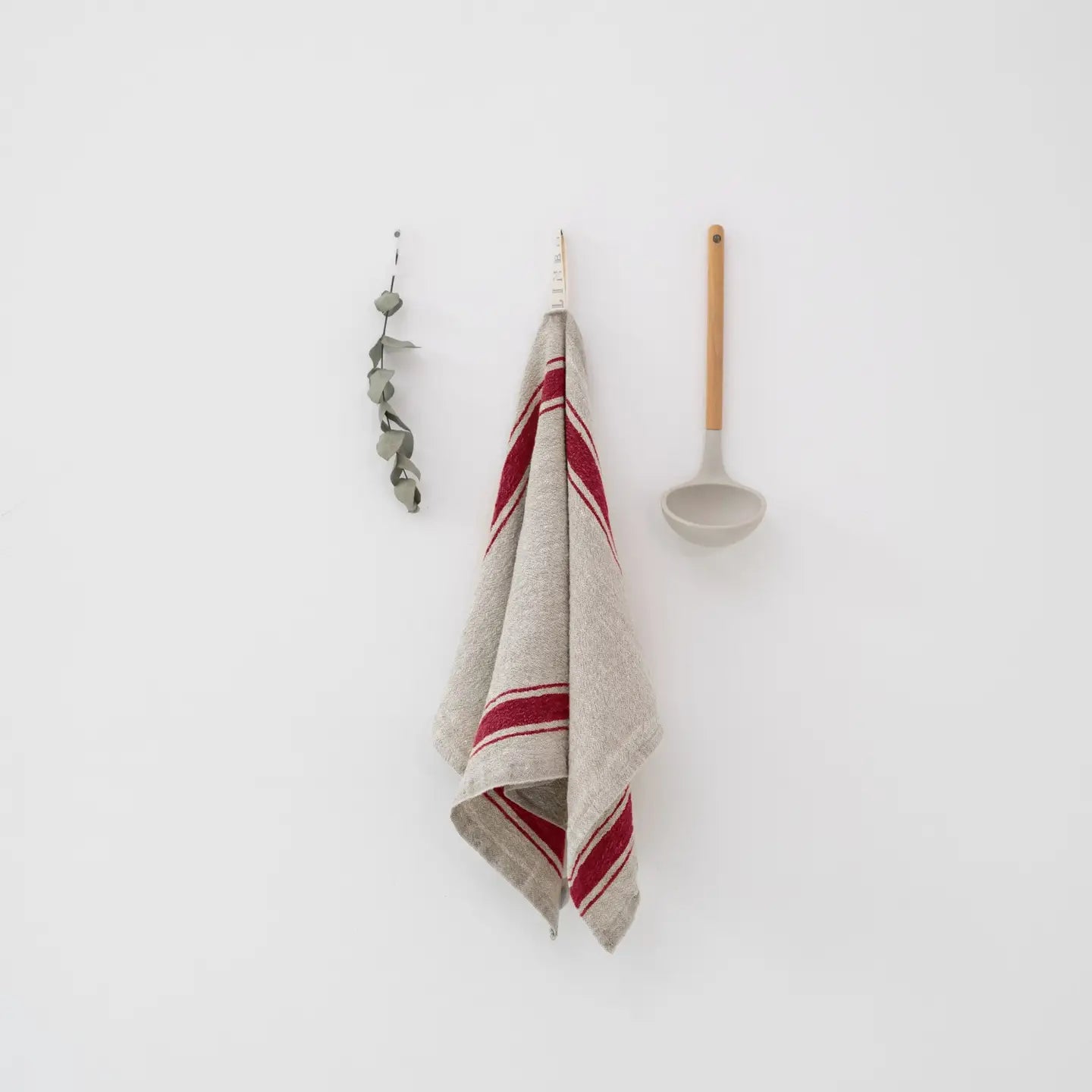 striped vintage linen kitchen towel