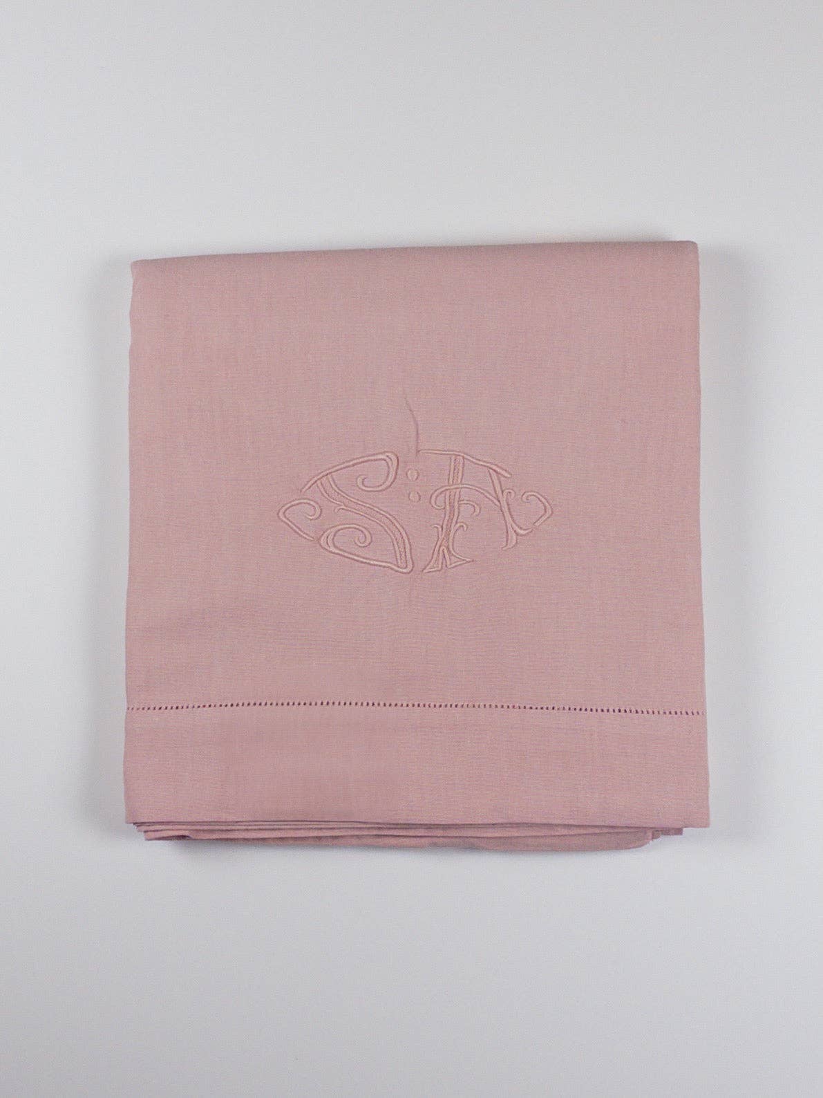 antique tablecloth with SA monogram - 160x240cm - ballerina