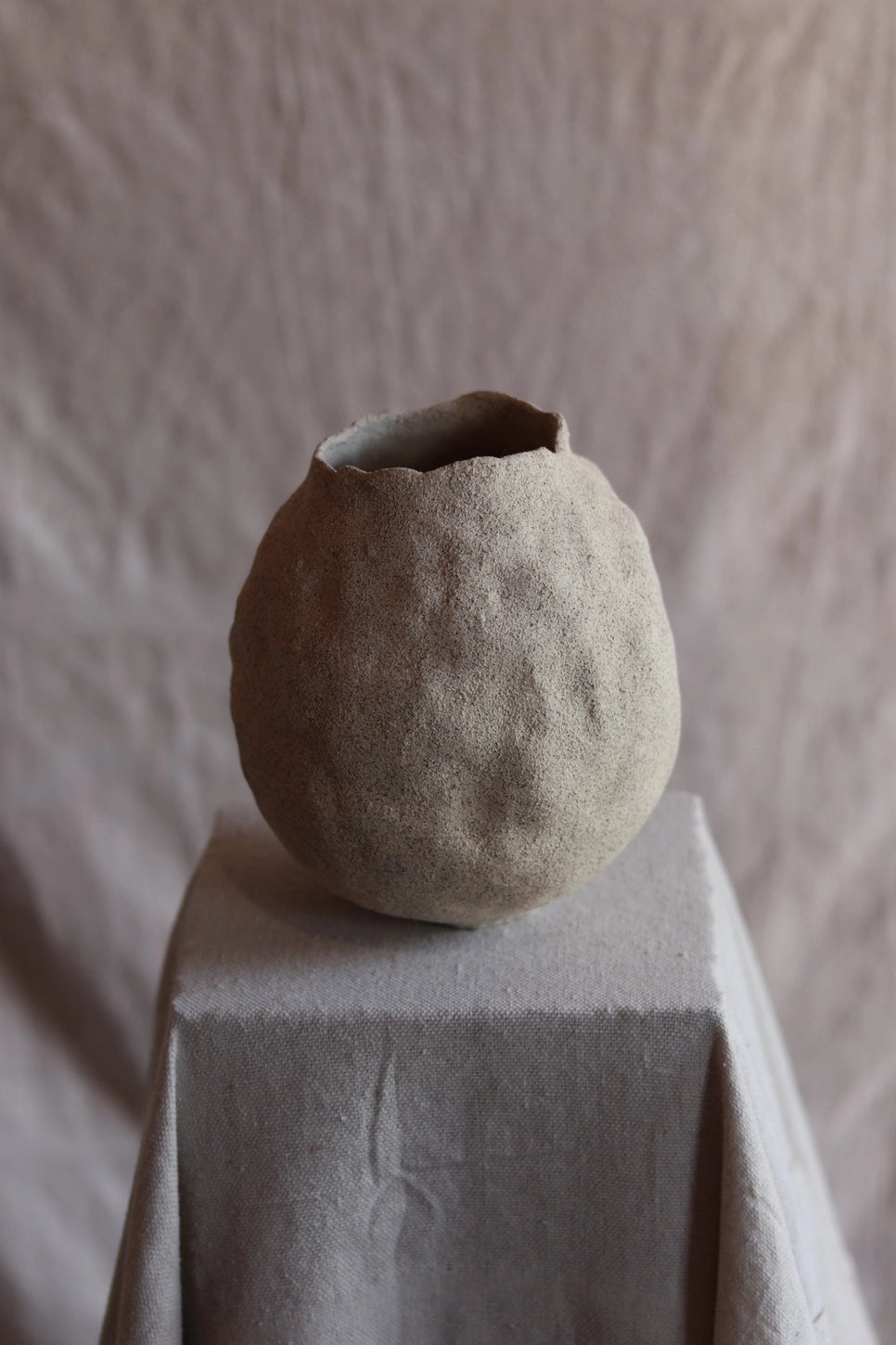 7 inch gathered earth vessel no.2